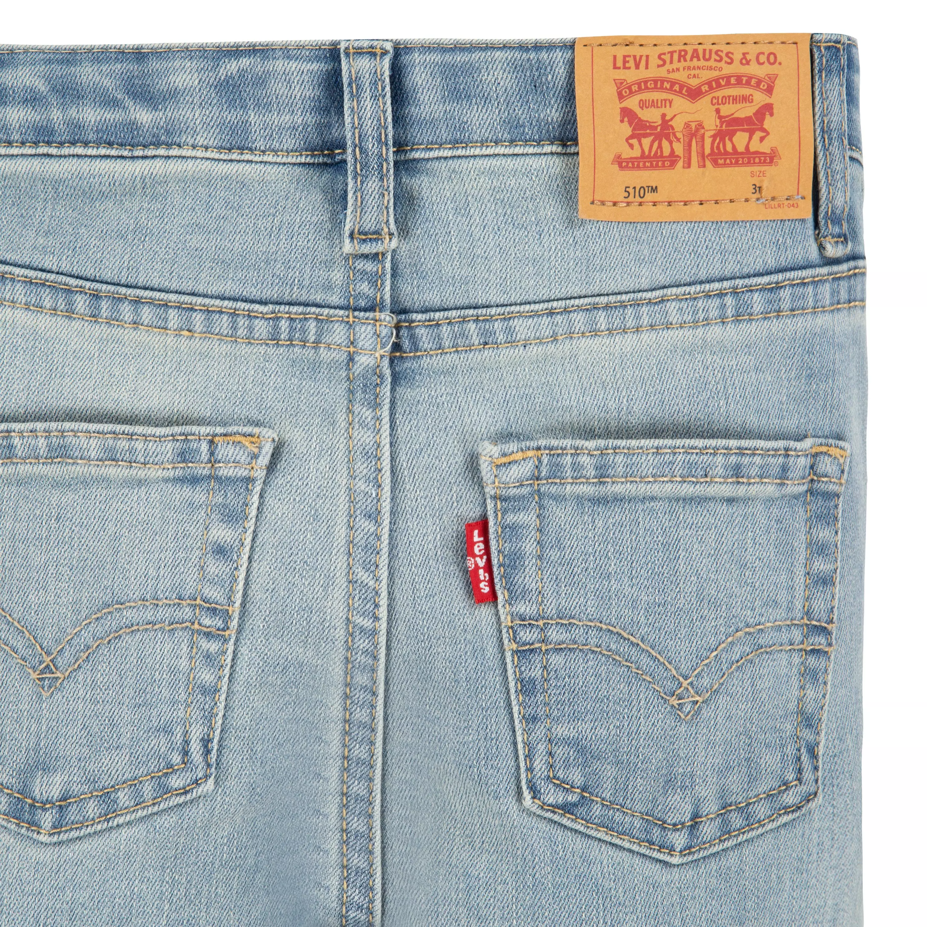 Levi's Toddler Boys' 510 Eco Performance Skinny Fit Lt Wash Lt Blue Denim Jeans - LT BLUE