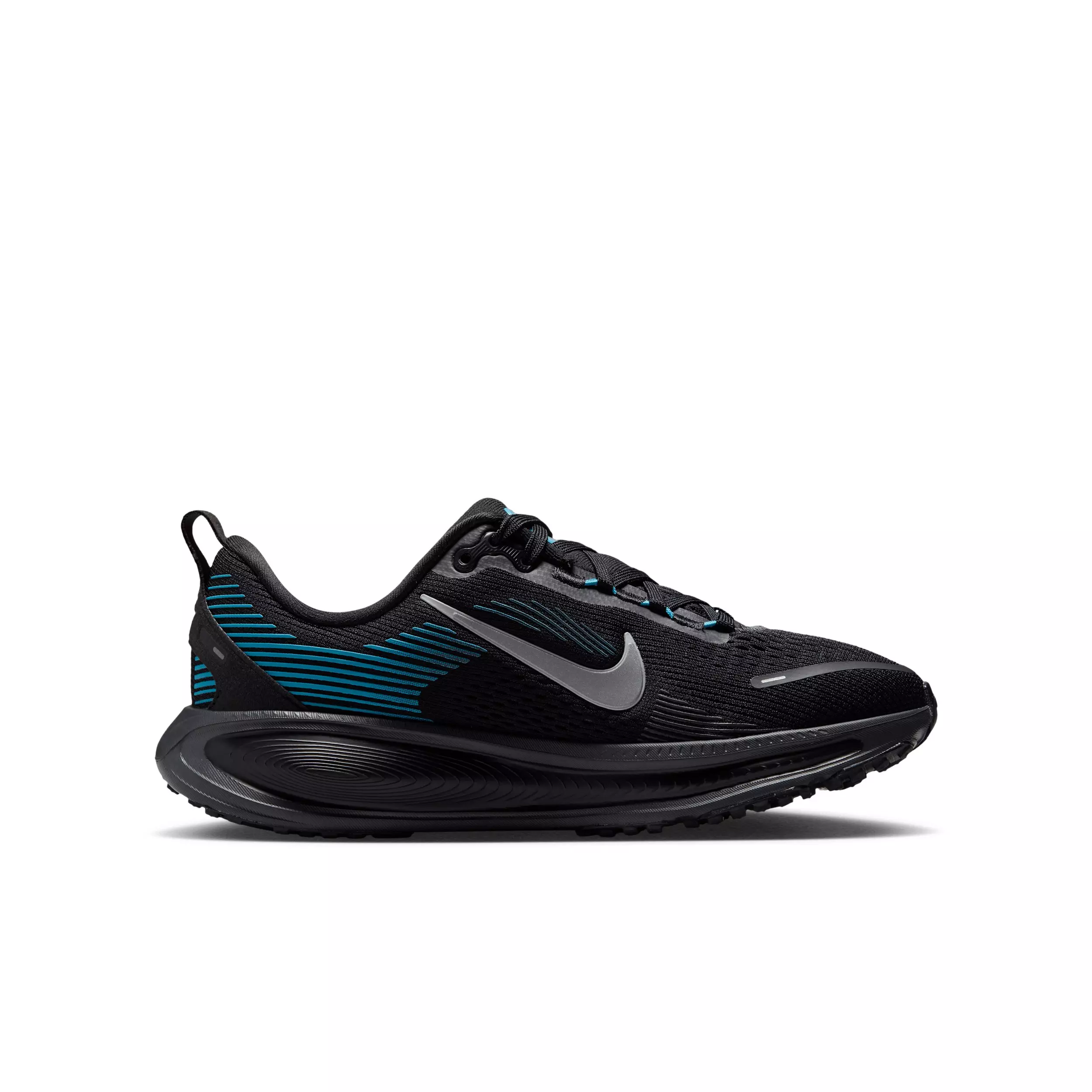Nike Vomero 18 "Black/Light Current Blue/Anthracite/Silver" Grade School Boys' Running Shoe - BLACK/LT BLUE/ANTHRACITE/SILVER