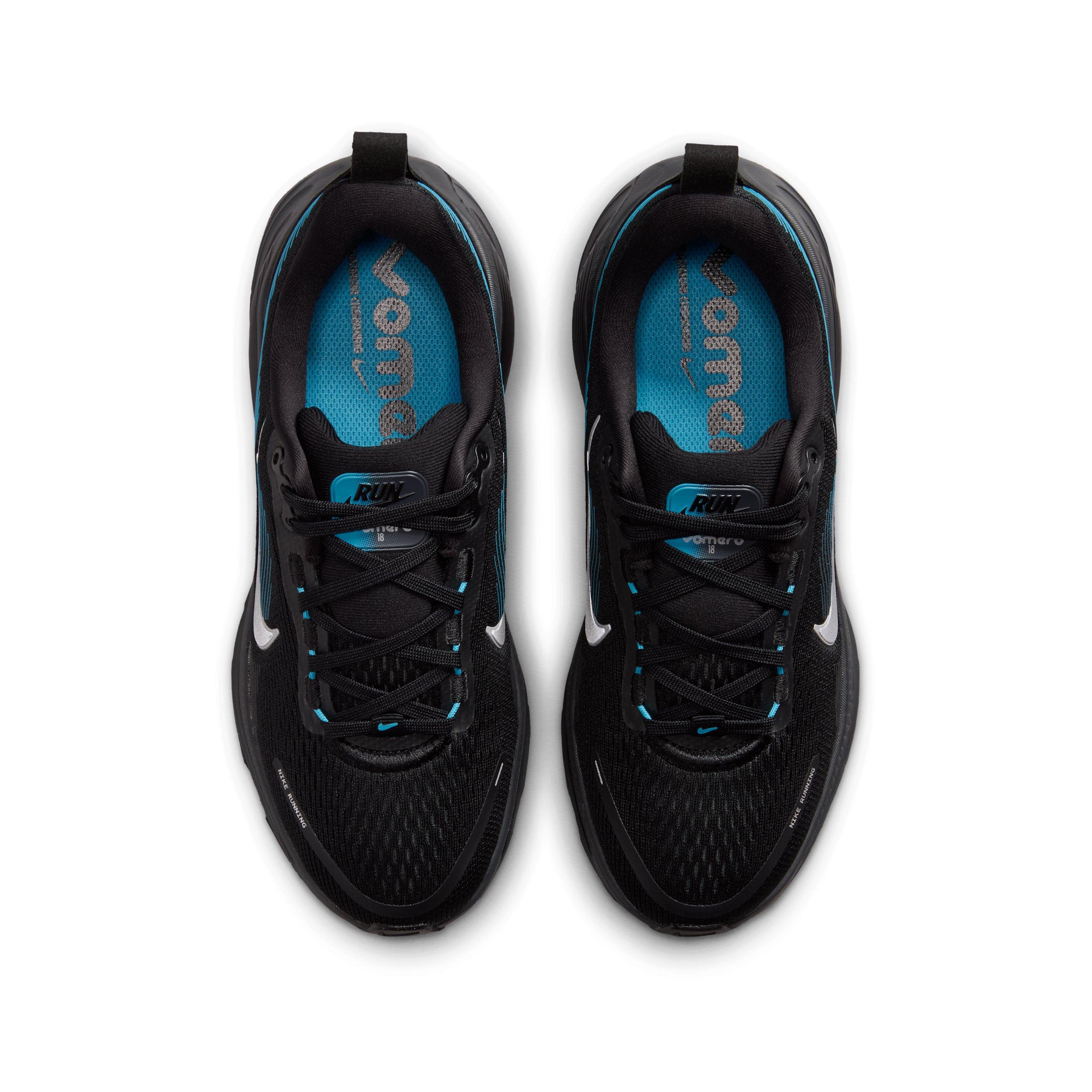 Nike Vomero 18 Grade School Boys' "Black/Light Current Blue/Anthracite/Silver" Running Shoe