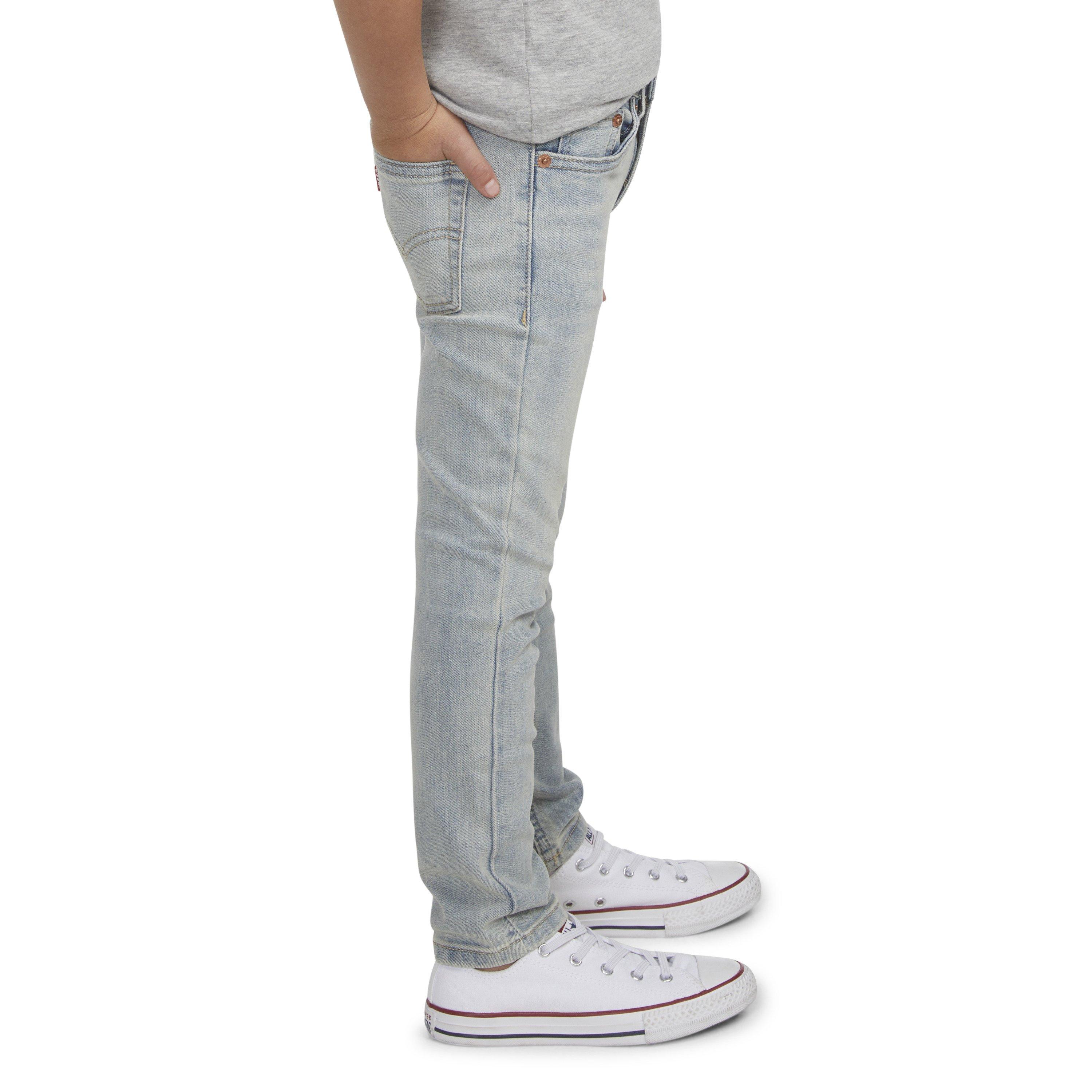 Levi's 510 Eco Performance Skinny Fit Lt Wash Little Boys' Lt Blue Denim Jeans - LT BLUE Thumbnail View 3