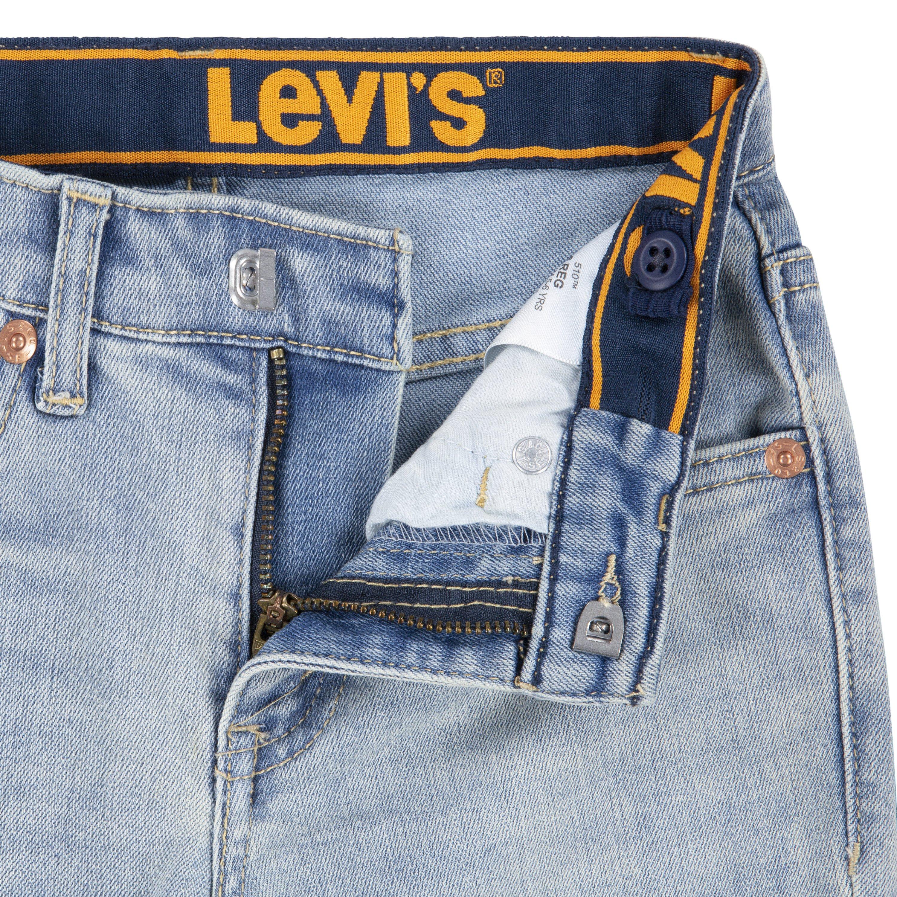 Levi's 510 Eco Performance Skinny Fit Lt Wash Little Boys' Lt Blue Denim Jeans - LT BLUE Thumbnail View 6