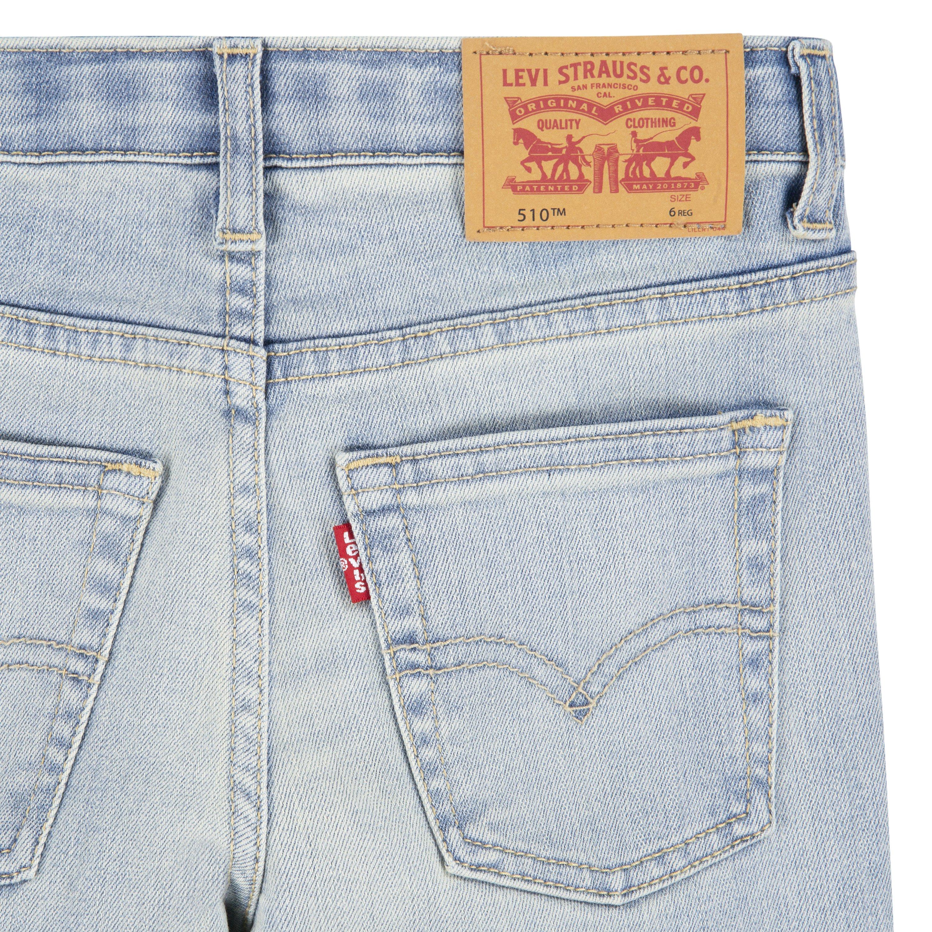 Levi's Little Boys' 510 Eco Performance Skinny Fit Lt Blue Wash Denim Jeans - LT BLUE Thumbnail View 7