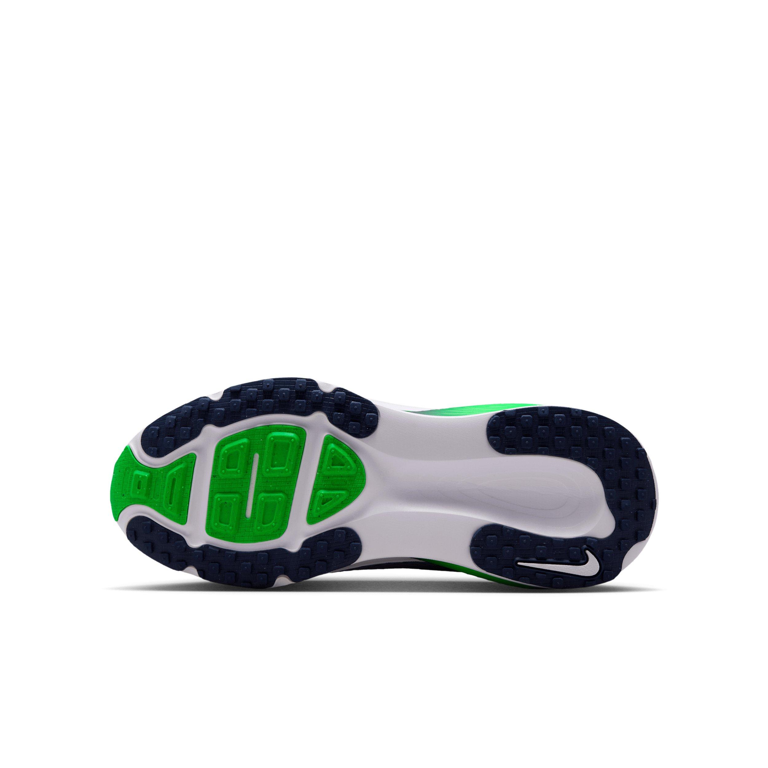 Nike Vomero 18 "White/Green Spark/Midnight Navy" Grade School Boys' Running Shoe - WHITE/GREEN/NAVY Thumbnail View 6
