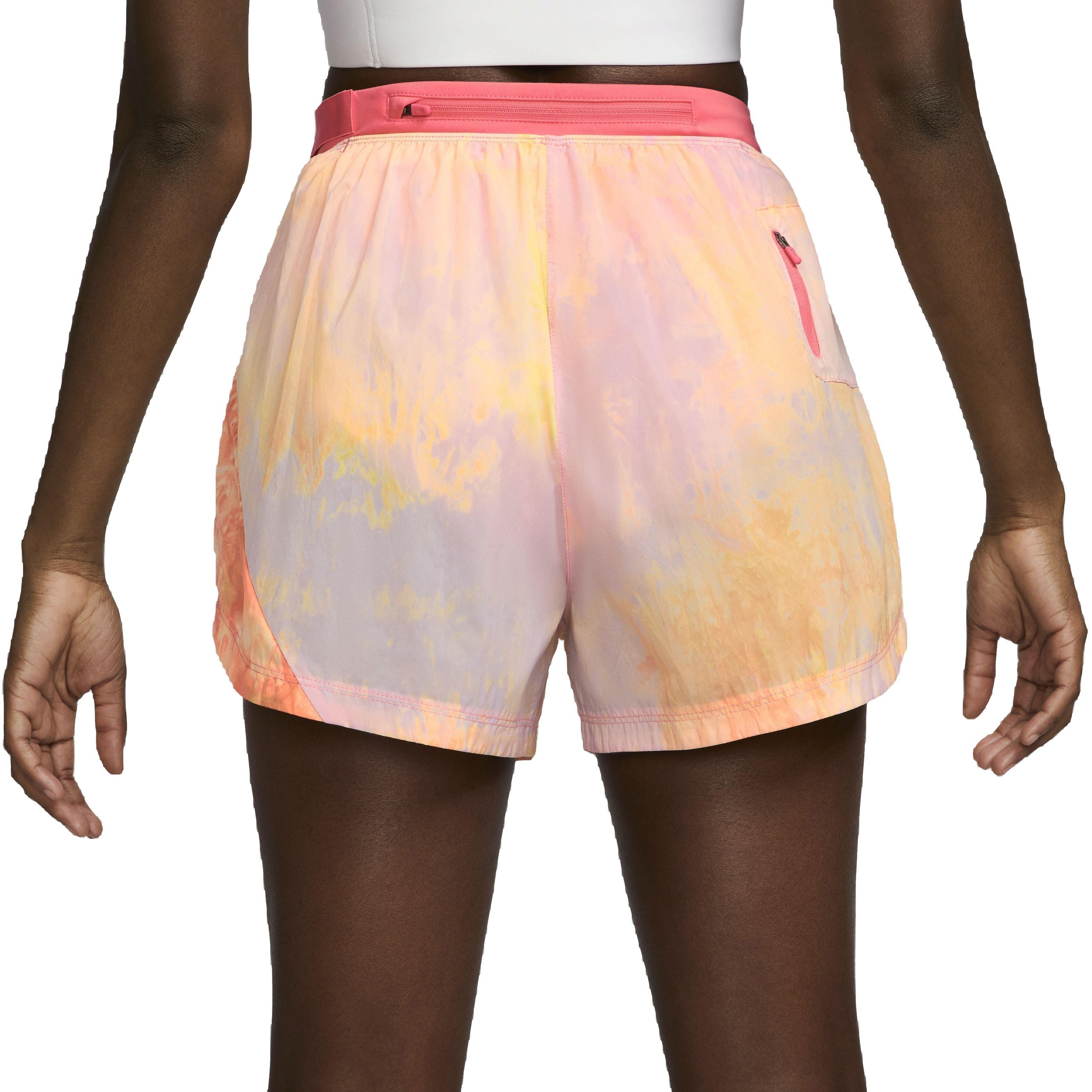 Nike Women's Trail Repel Mid Rise 3" Brief-Lined Trail Running Shorts with Pockets - ORANGE/YELLOW Thumbnail View 3