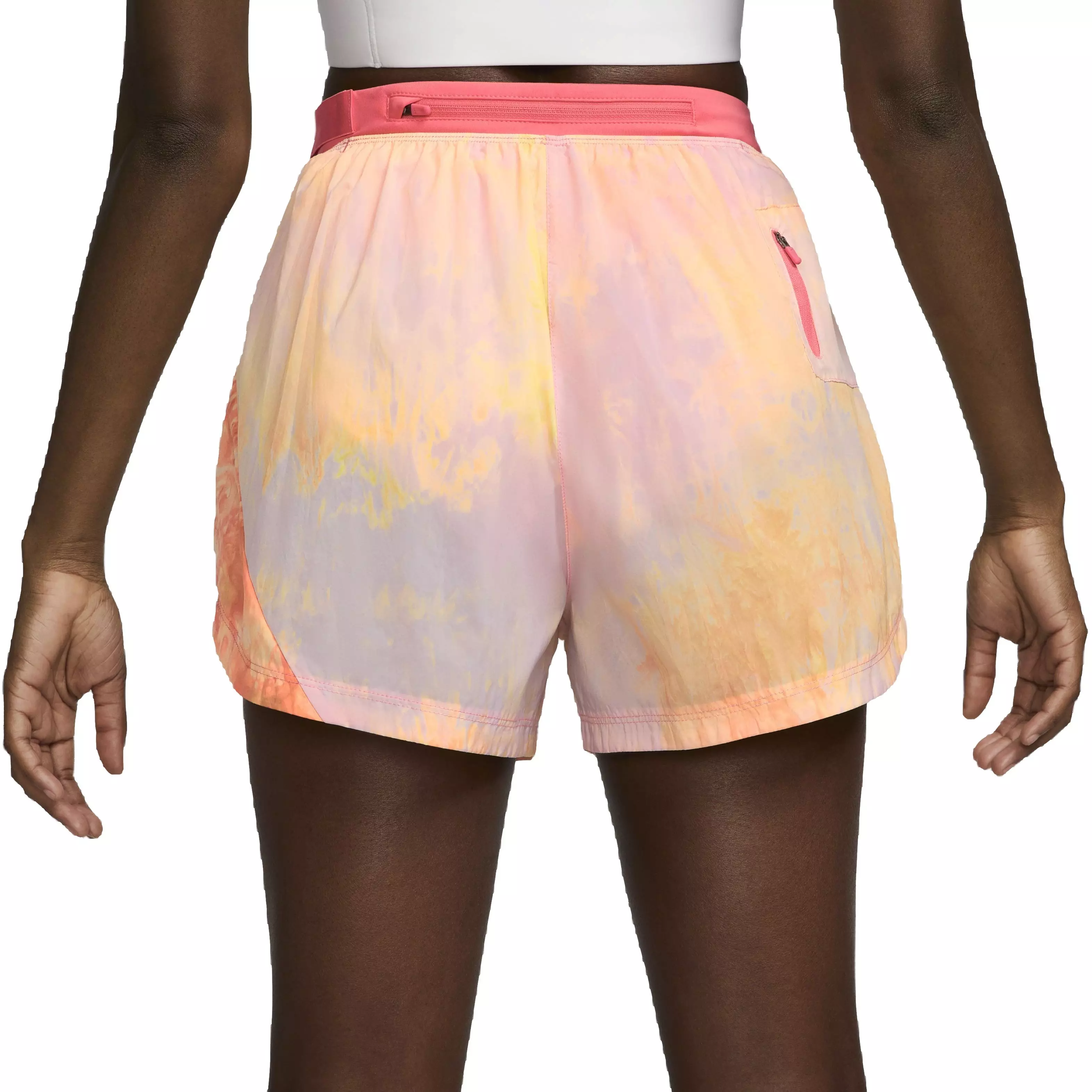 Nike Women's Trail Repel Mid Rise 3" Brief-Lined Trail Running Shorts with Pockets - ORANGE/YELLOW