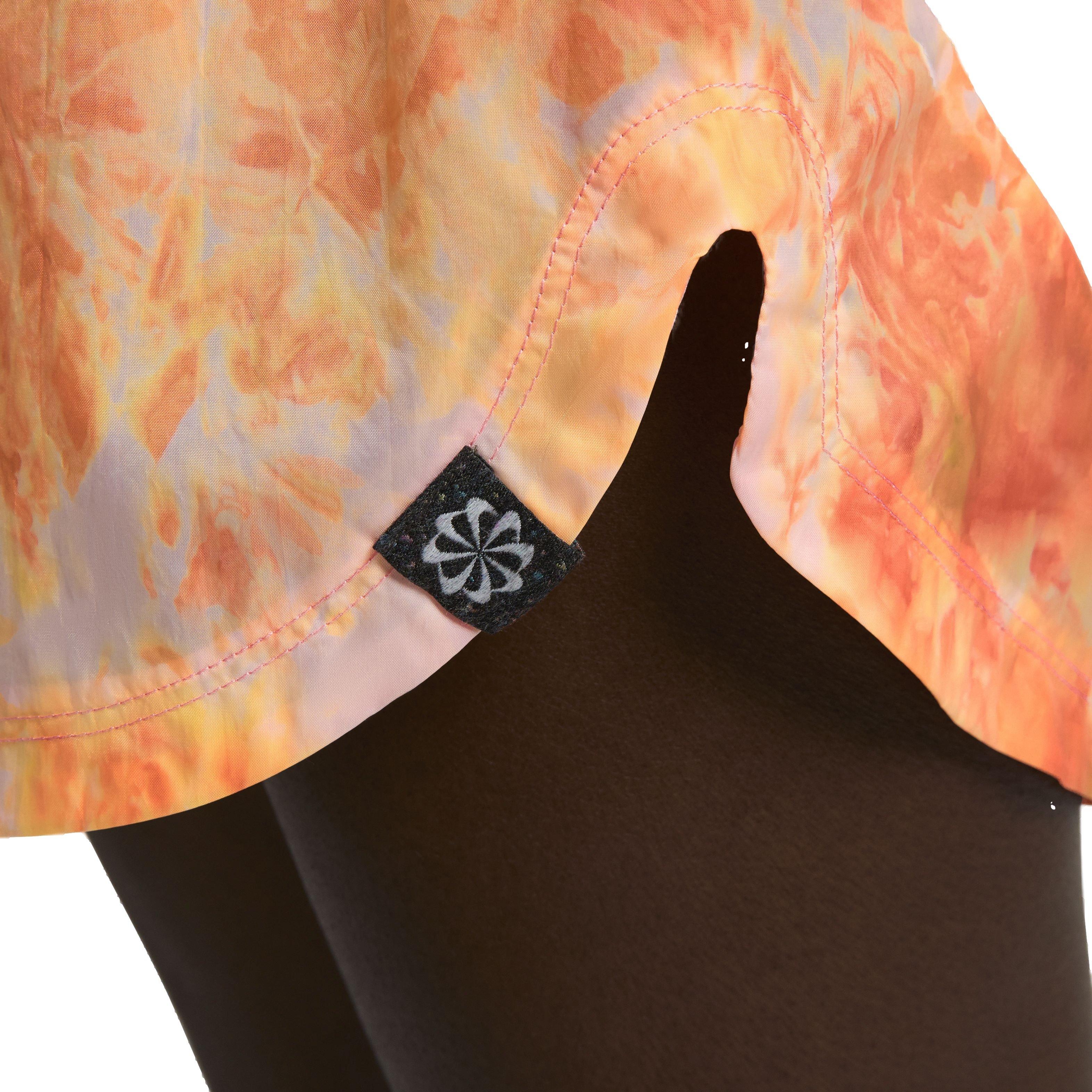 Nike Women's Trail Repel Mid Rise 3" Brief-Lined Trail Running Shorts with Pockets - ORANGE/YELLOW Thumbnail View 5