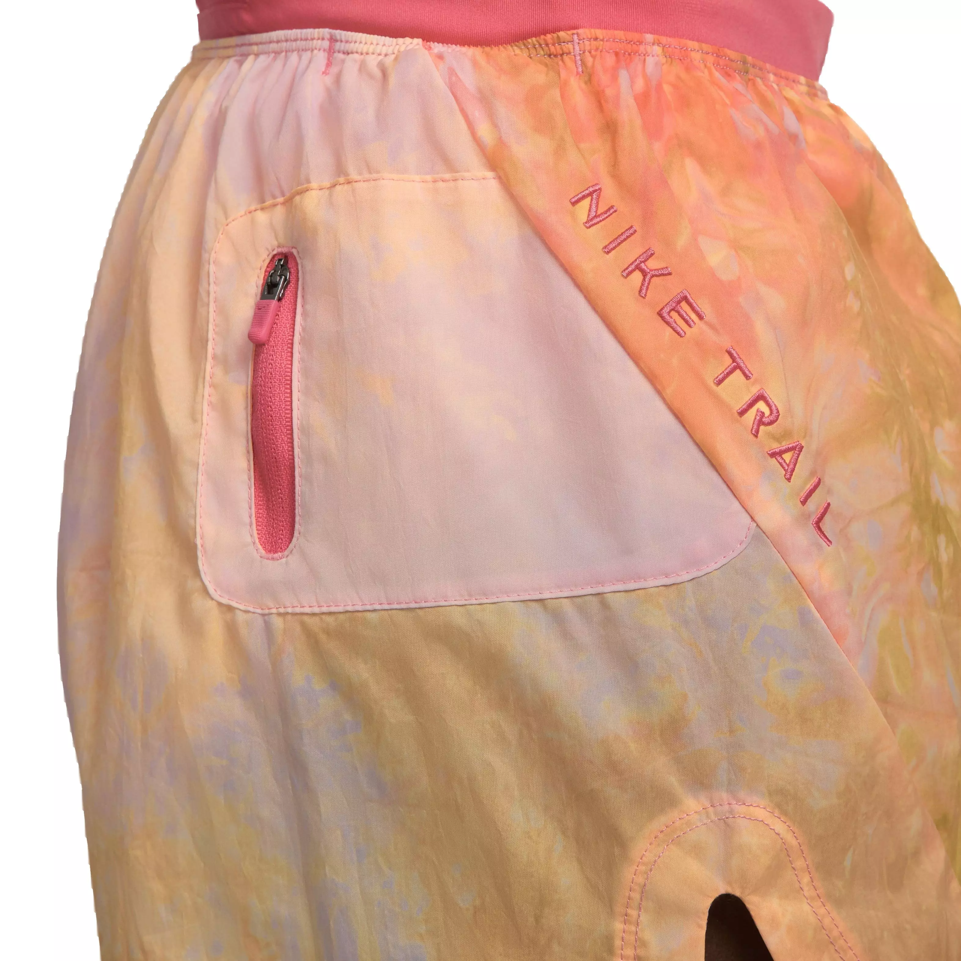 Nike Women's Trail Repel Mid Rise 3" Brief-Lined Trail Running Shorts with Pockets - ORANGE/YELLOW