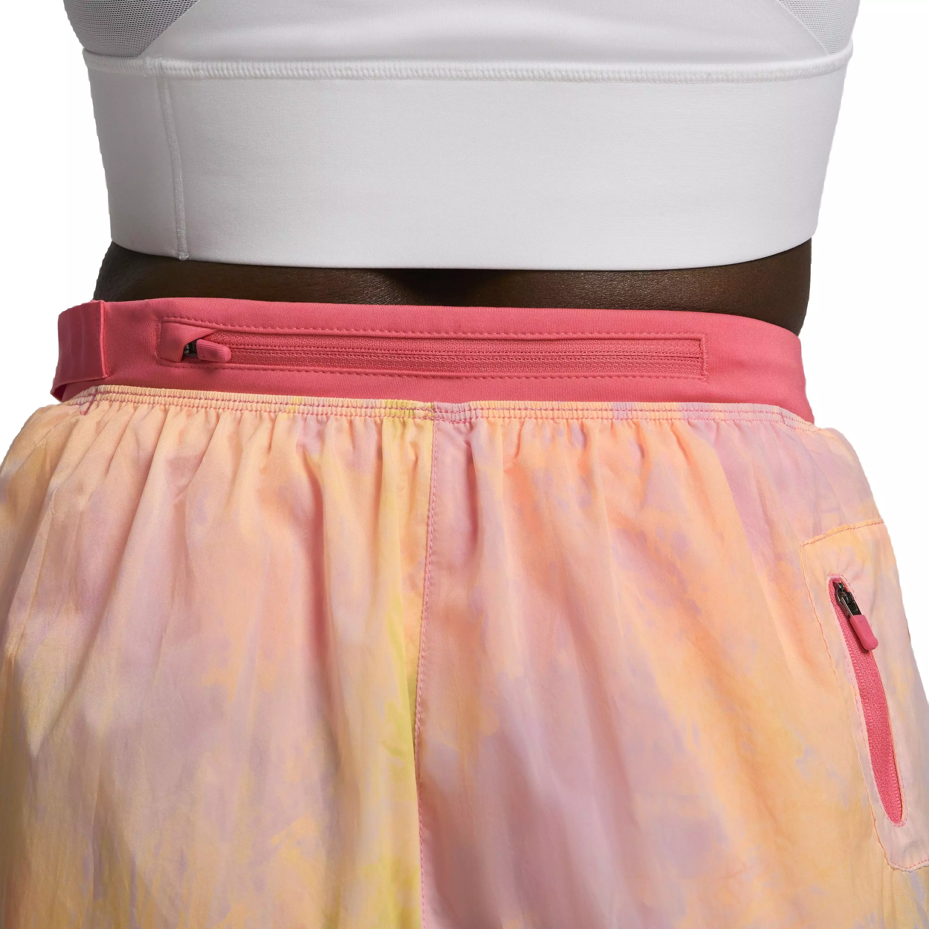 Nike Women's Trail Repel Mid Rise 3" Brief-Lined Trail Running Shorts with Pockets - ORANGE/YELLOW