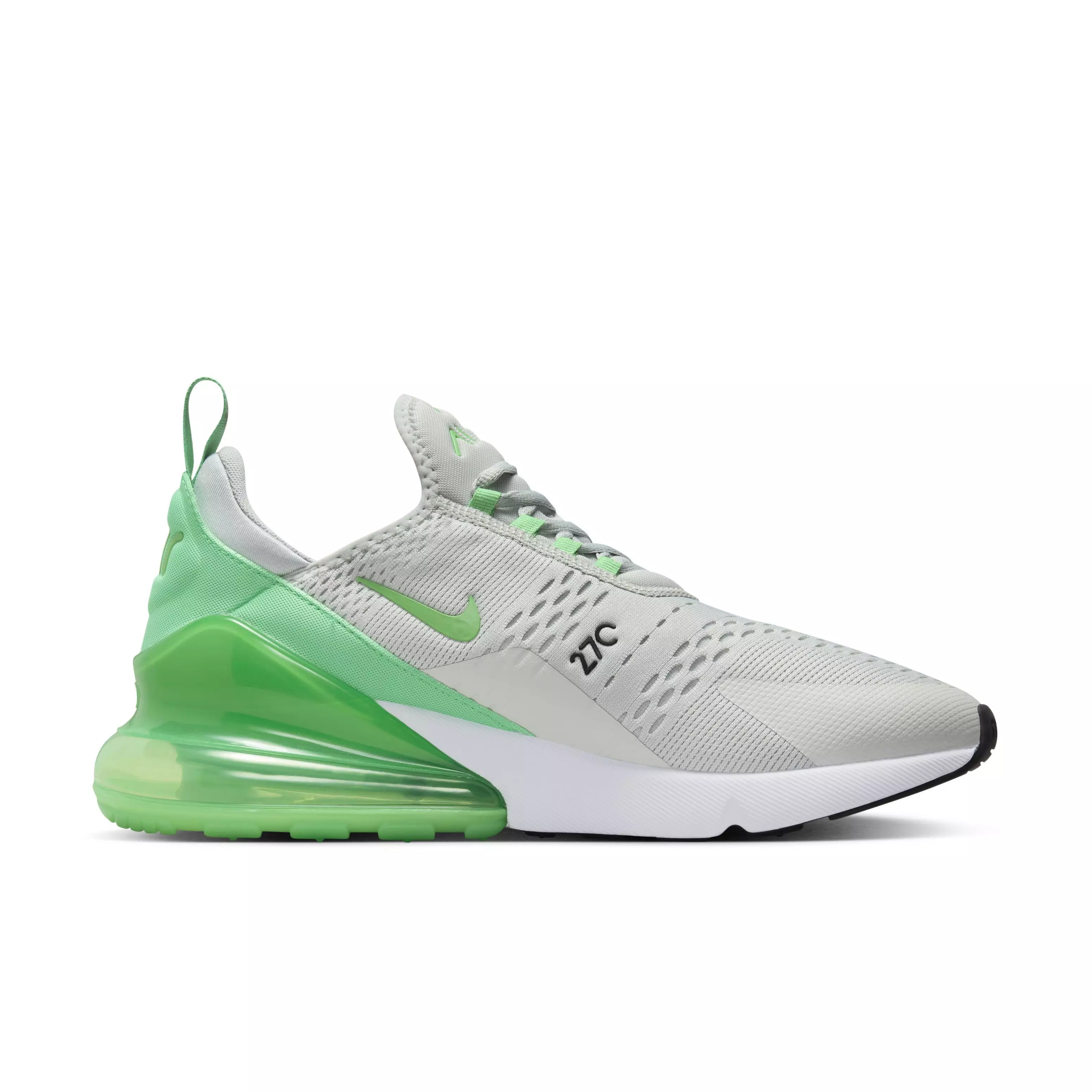 Nike Air Max 270 "Light Silver/Black/White/Green Shock" Men's Shoe - LT SILVER/BLACK/WHITE/GREEN