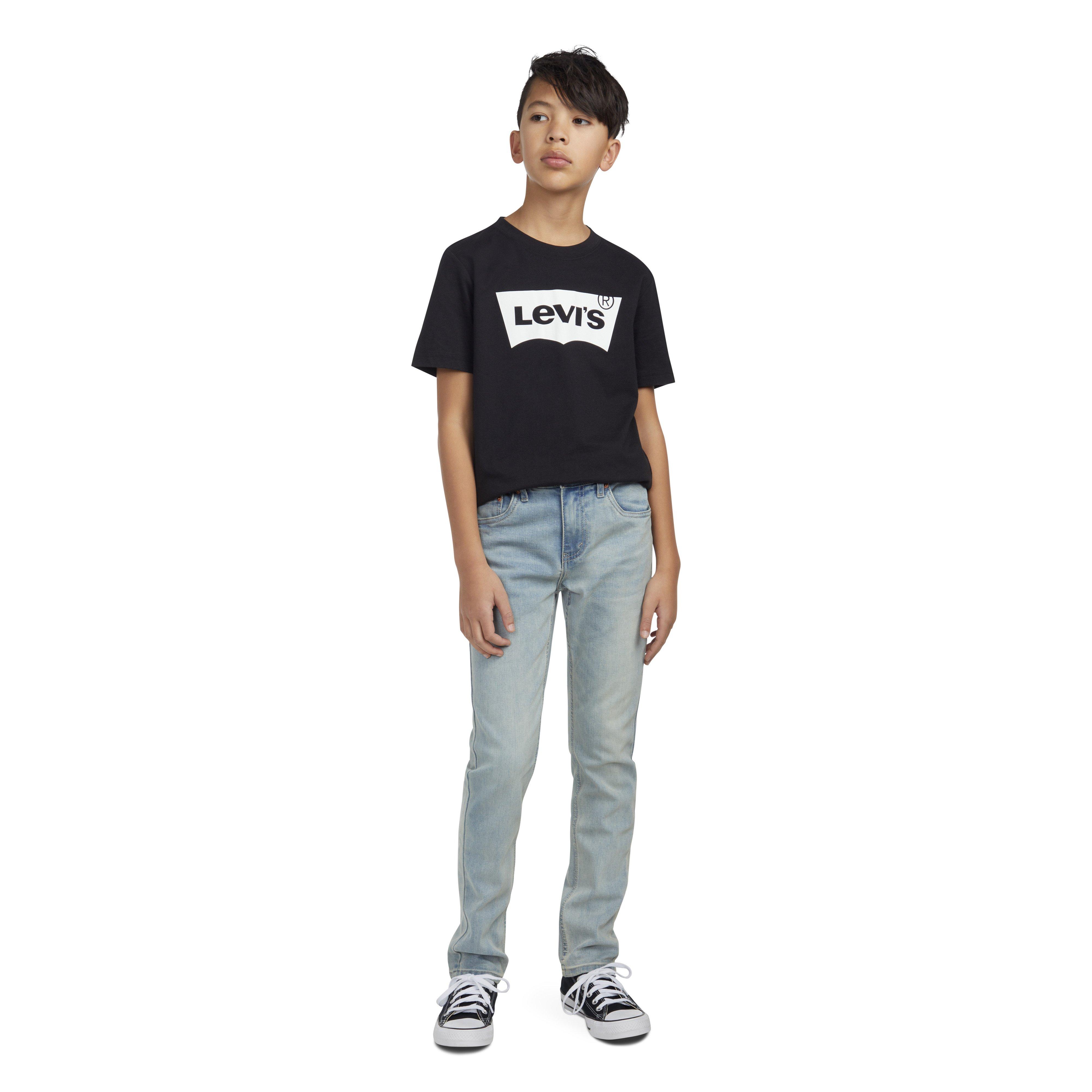 Levi's 510 Eco Performance Skinny Fit Lt Wash Big Boys' Lt Blue Denim Jeans - LT BLUE Thumbnail View 10