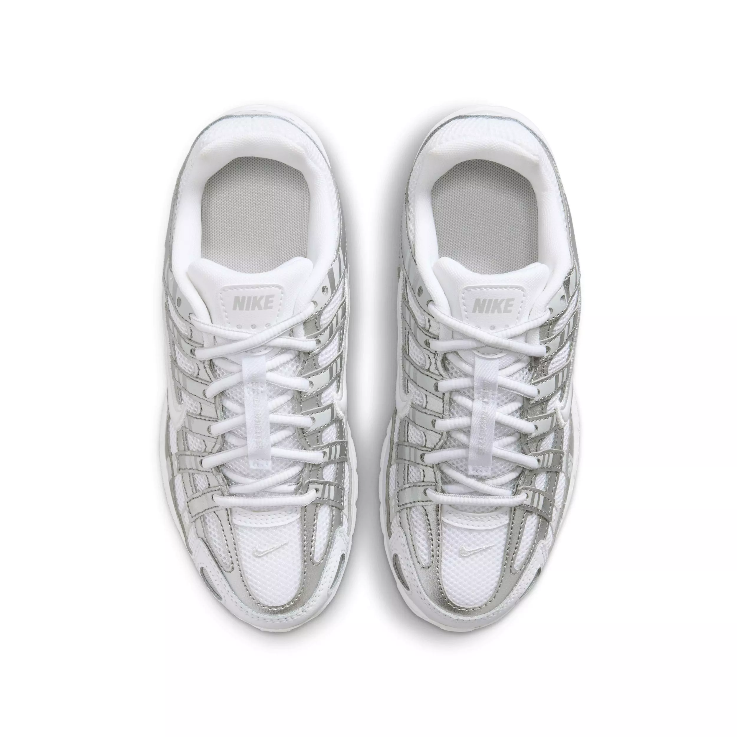 Nike P-6000 "White/Photon Dust/Metallic Silver/White" Grade School Boys' Shoe - WHITE/DUST/SILVER/WHITE