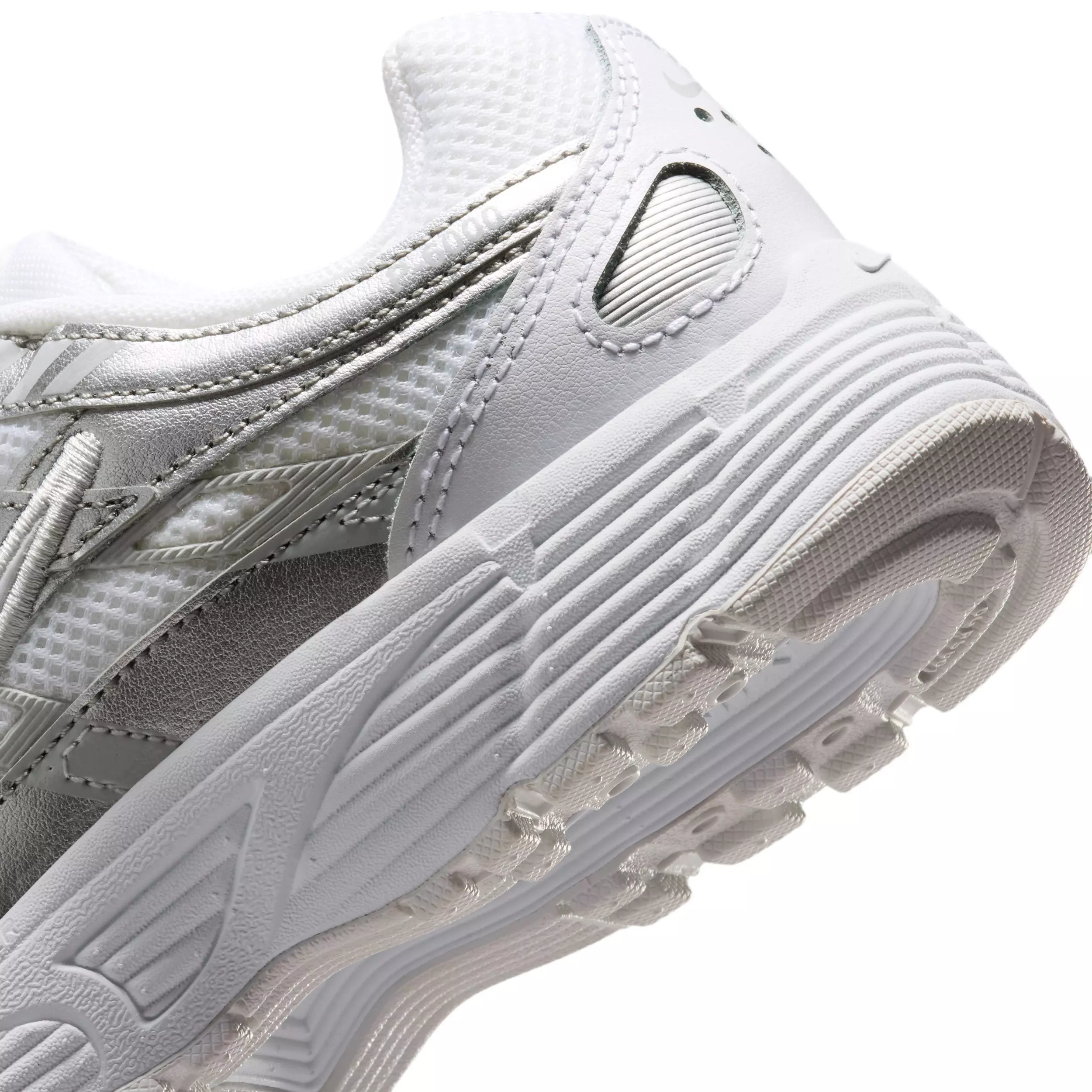 Nike P-6000 "White/Photon Dust/Metallic Silver/White" Grade School Boys' Shoe - WHITE/DUST/SILVER/WHITE
