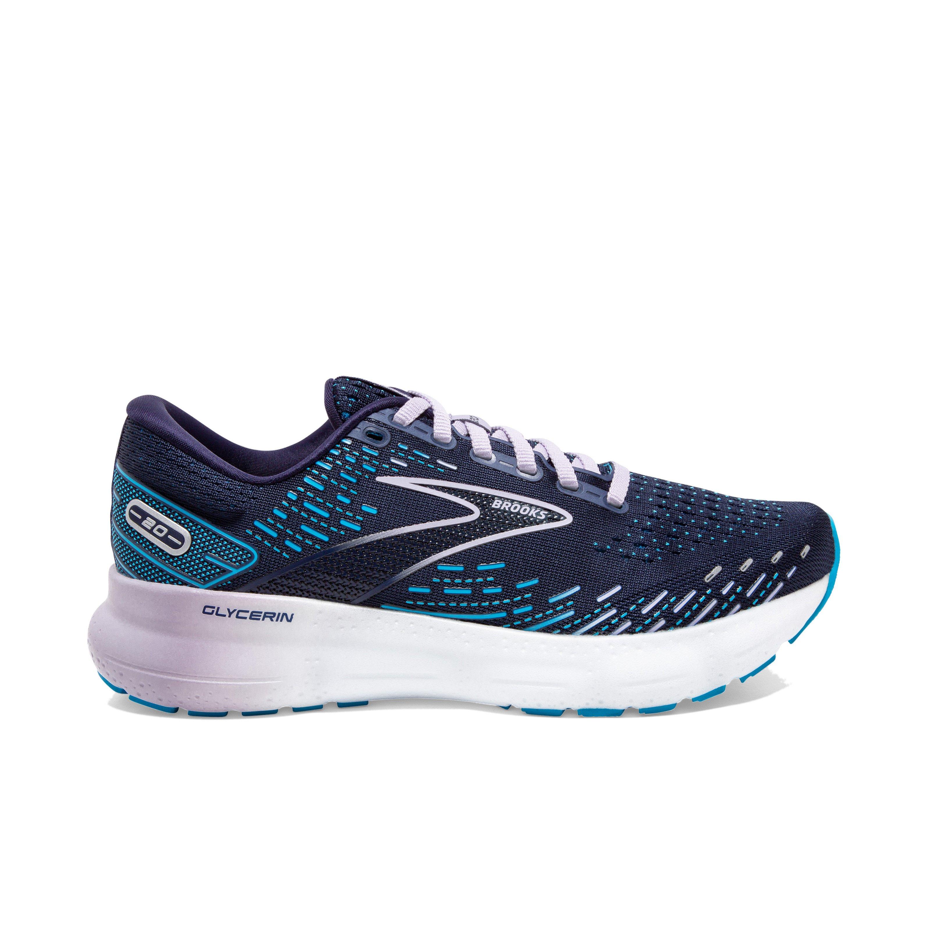 Brooks Glycerin 20 "Navy/Light Purple/Blue" Women's Narrow Running Shoe - NAVY/LT PURPLE/BLUE Thumbnail View 1