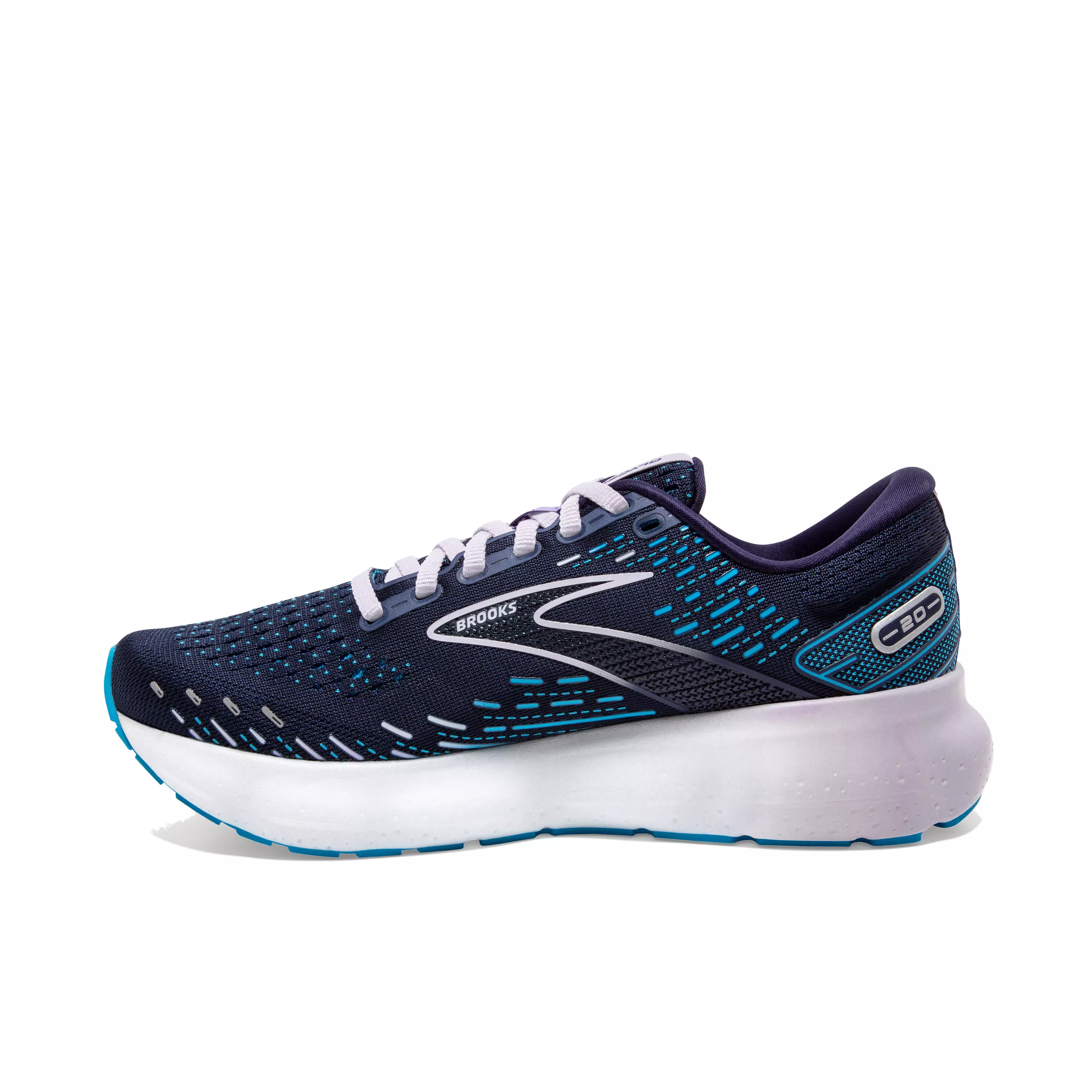 Brooks Glycerin 20 "Navy/Light Purple/Blue" Women's Narrow Running Shoe - NAVY/LT PURPLE/BLUE