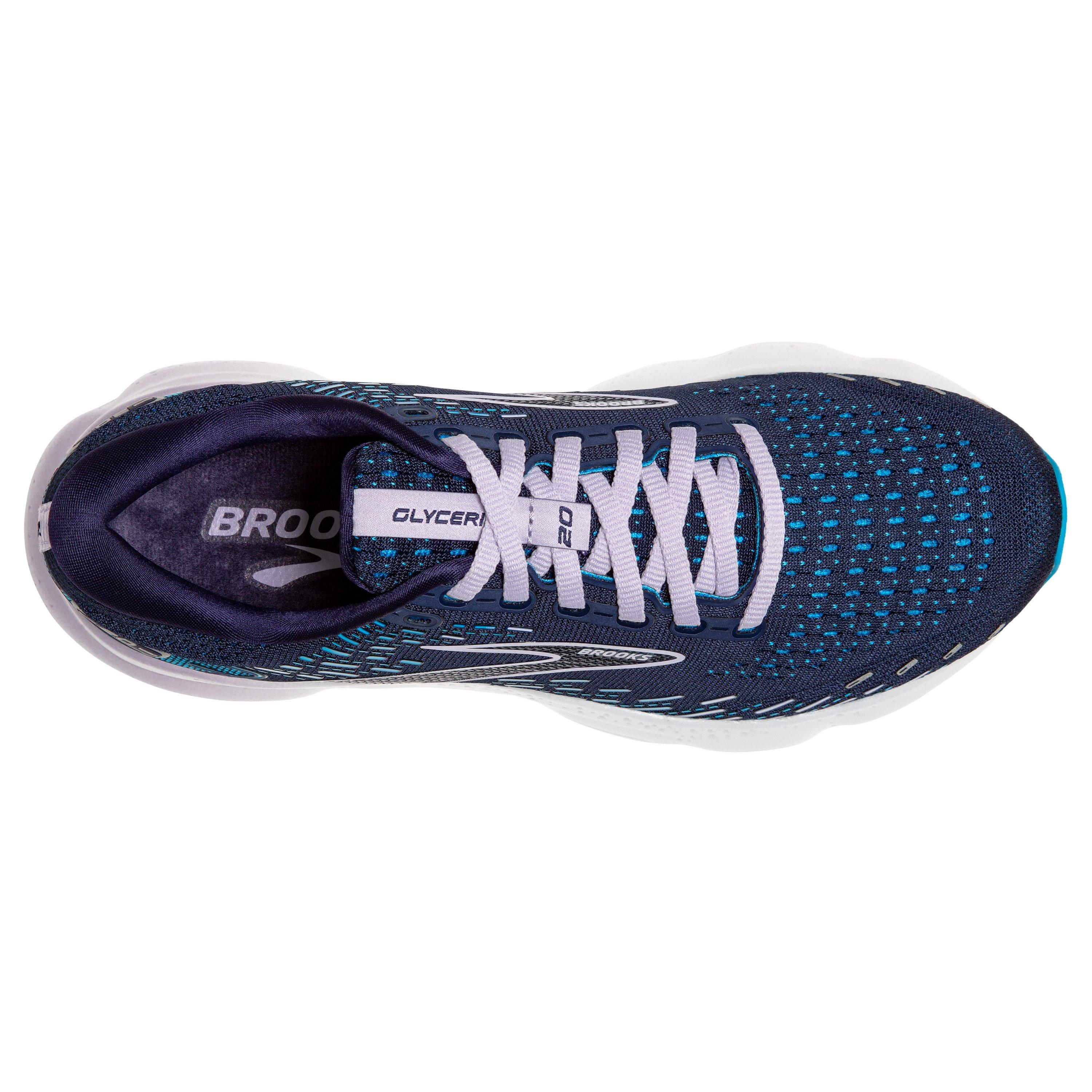 Brooks Glycerin 20 "Navy/Light Purple/Blue" Women's Narrow Running Shoe - NAVY/LT PURPLE/BLUE Thumbnail View 5