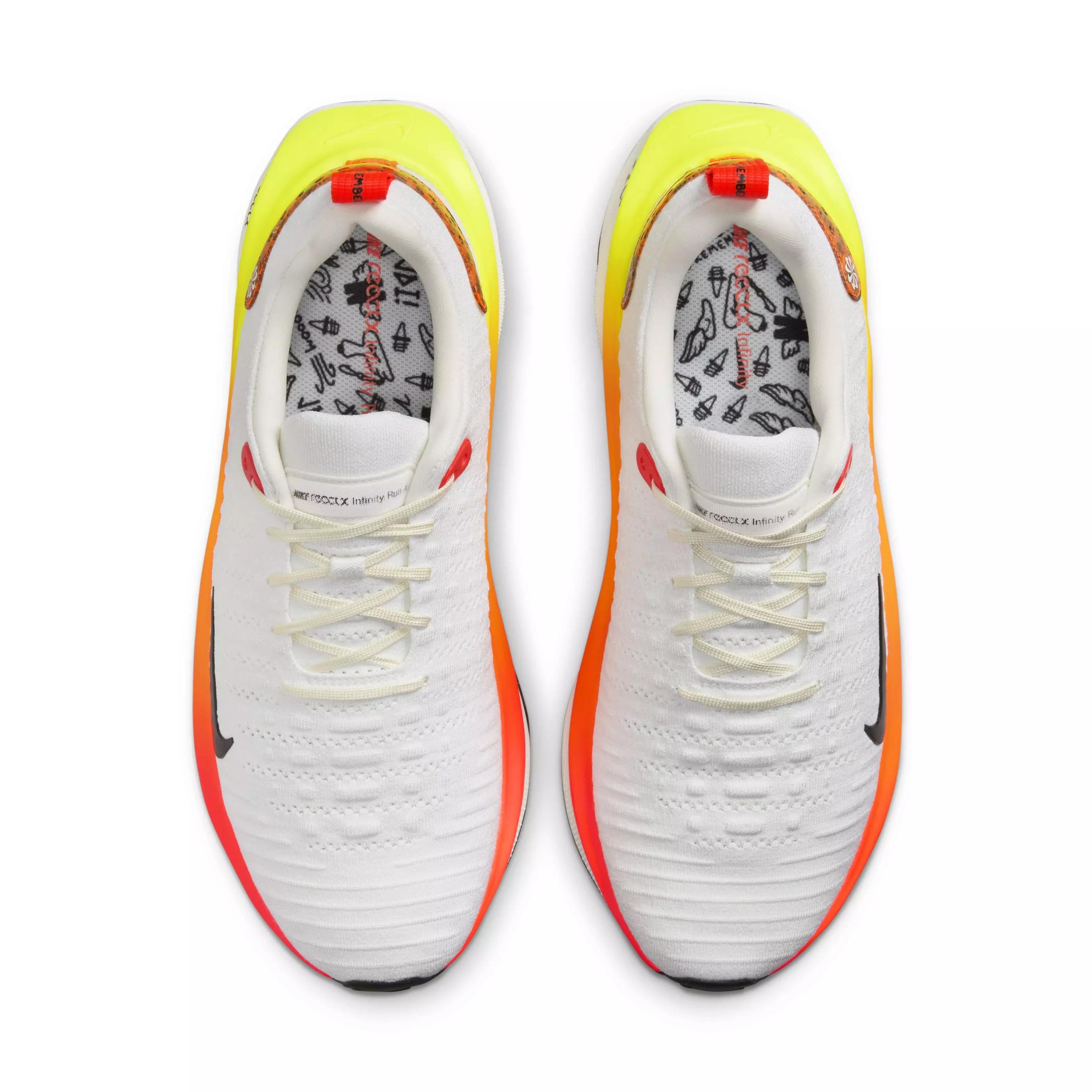Nike InfinityRN 4 "White/Bright Crimson/Total Orange/Black" Men's Running Shoe - WHITE/CRIMSON/ORANGE/BLACK