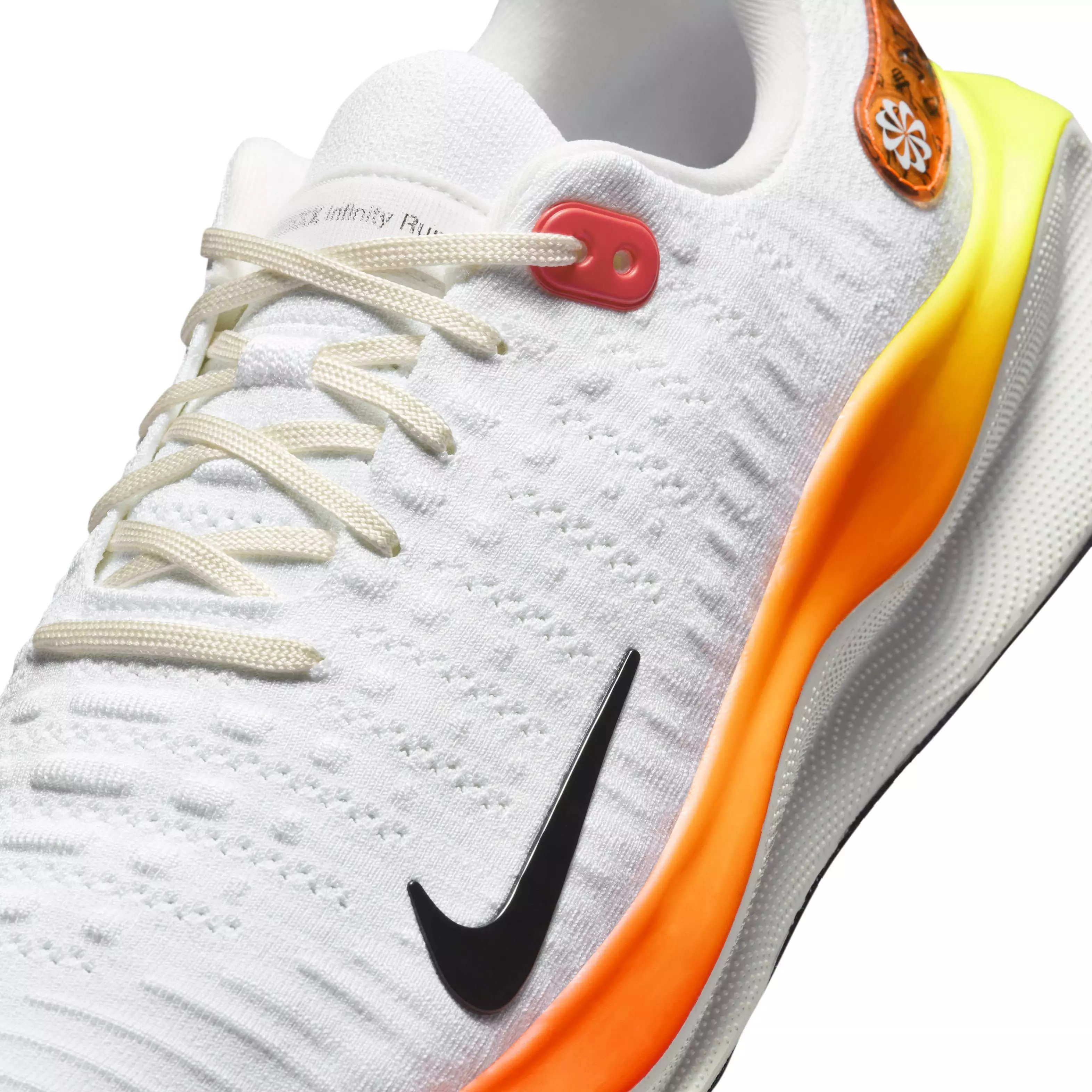 Nike InfinityRN 4 "White/Bright Crimson/Total Orange/Black" Men's Running Shoe - WHITE/CRIMSON/ORANGE/BLACK