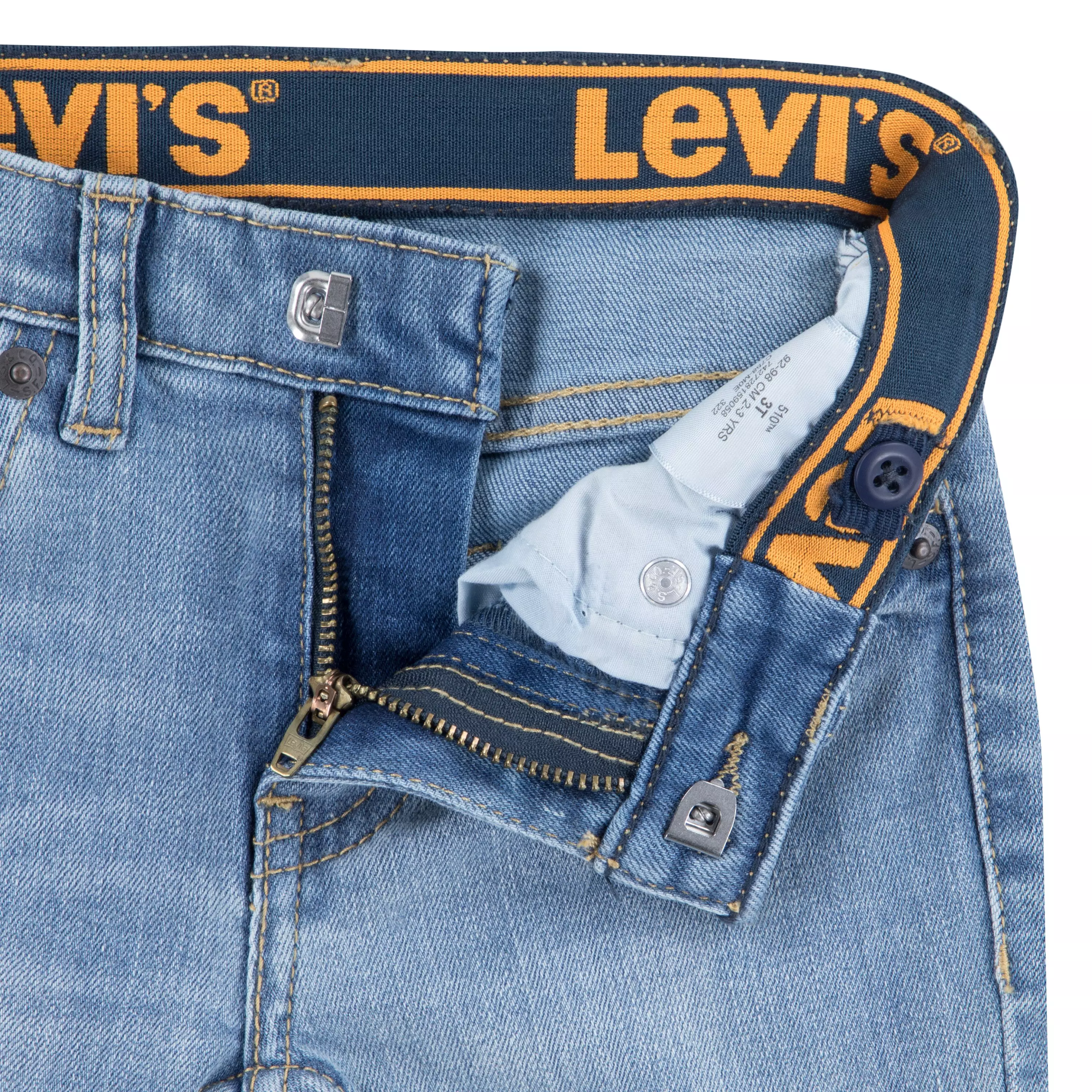 Levi's 510 Eco Performance Skinny Fit Lt Wash Toddler Boys' Blue Denim Jeans - BLUE