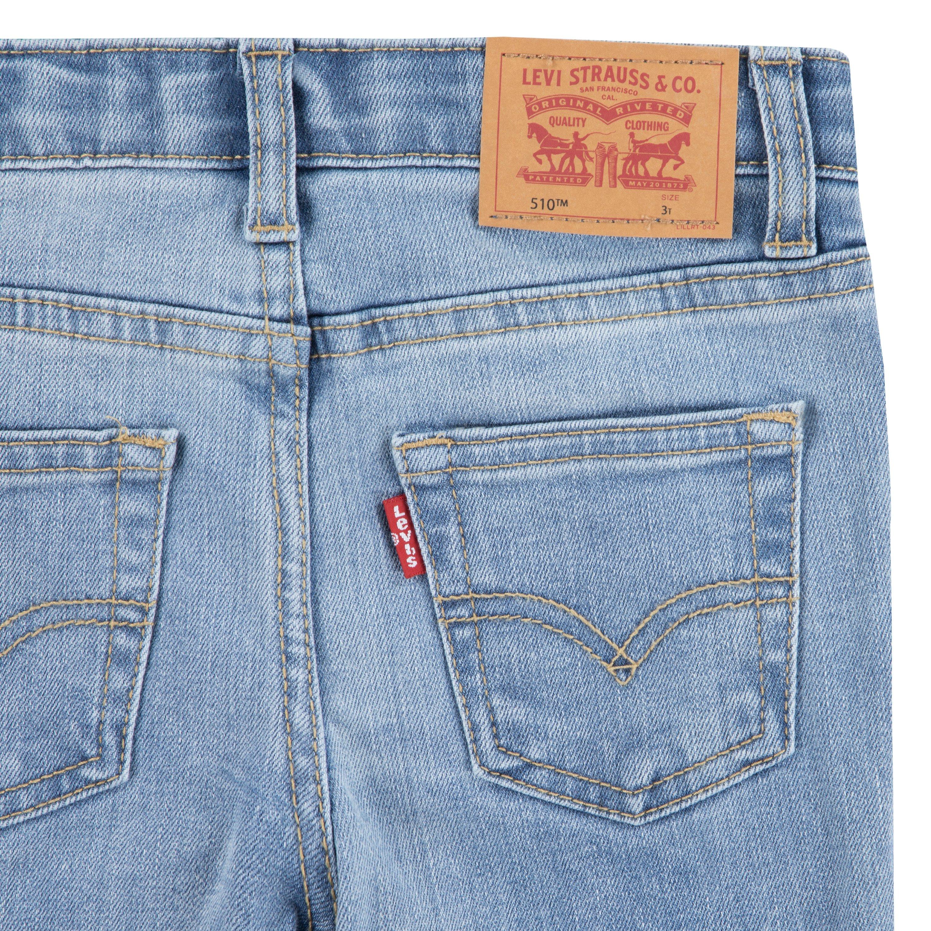 Levi's 510 Eco Performance Skinny Fit Lt Wash Toddler Boys' Blue Denim Jeans - BLUE Thumbnail View 7