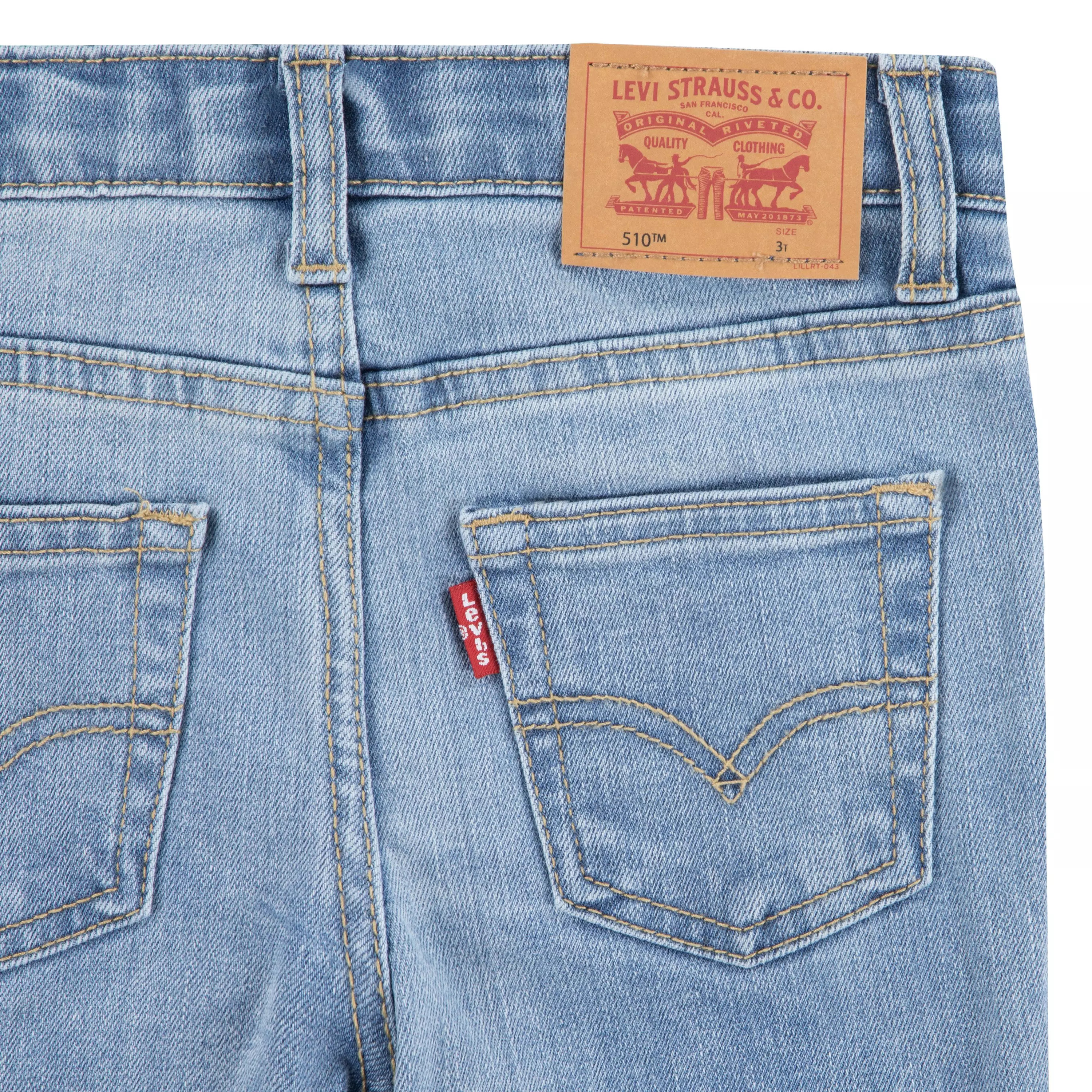 Levi's Toddler Boys' 510 Eco Performance Skinny Fit Lt Blue Wash Denim Jeans - BLUE