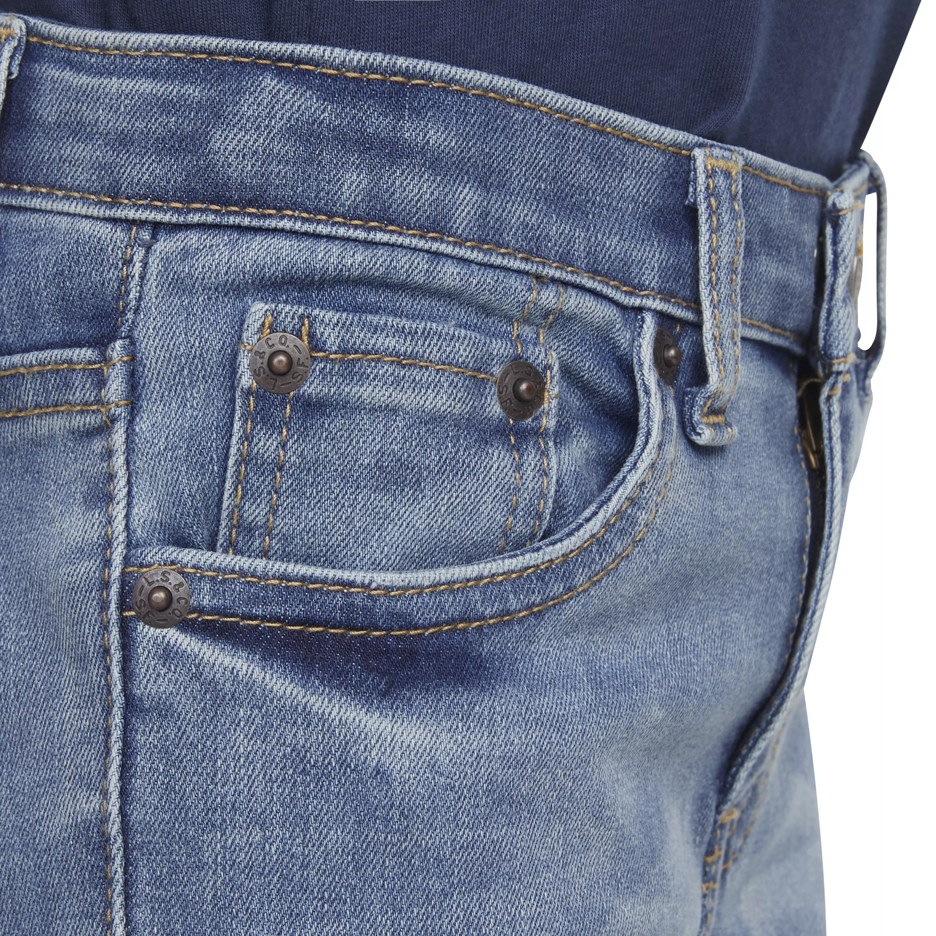 Levi's 510 Eco Performance Skinny Fit Lt Wash Little Boys' Blue Denim Jeans - BLUE