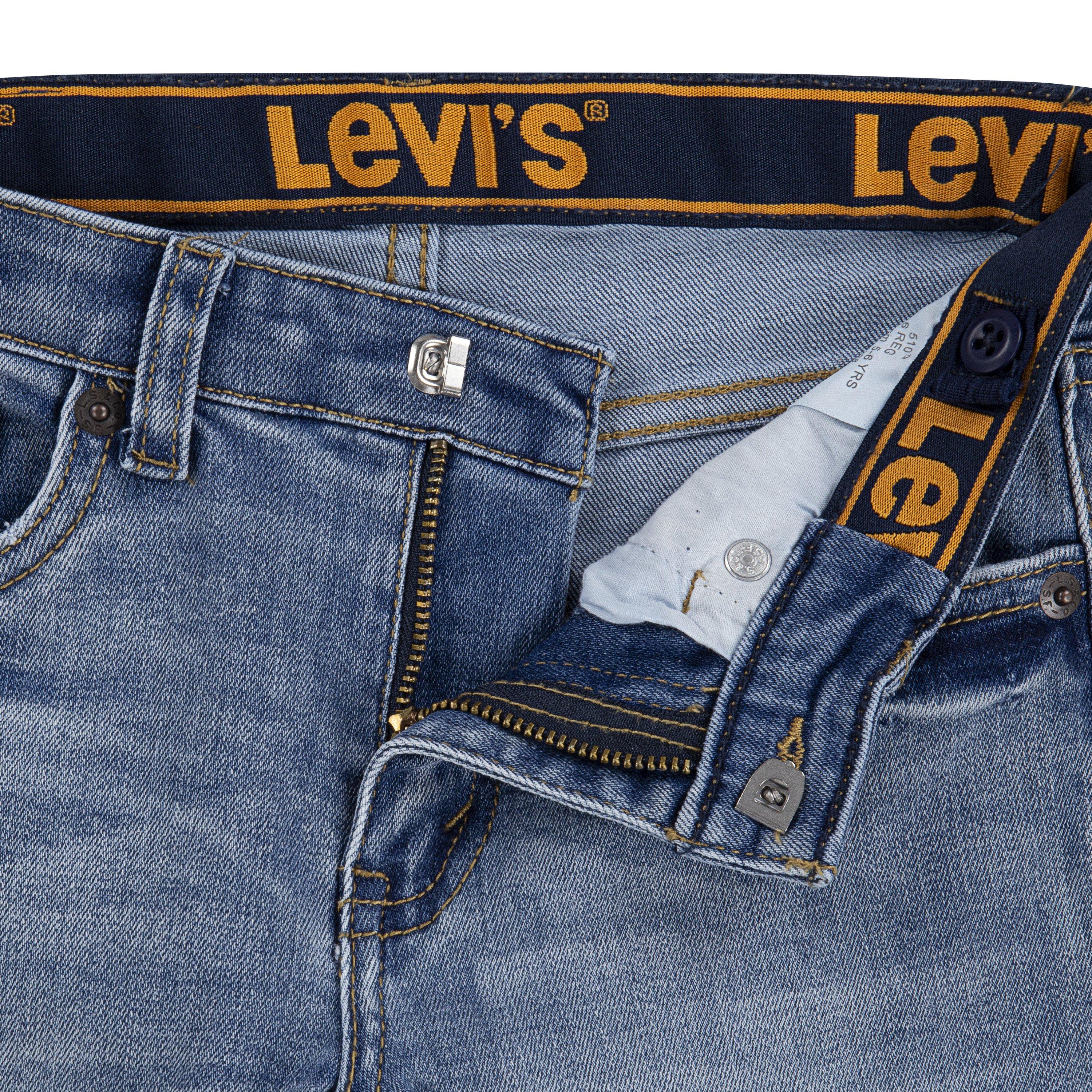 Levi's Little Boys' 510 Eco Performance Skinny Fit Lt Blue Wash Denim Jeans - BLUE Thumbnail View 6