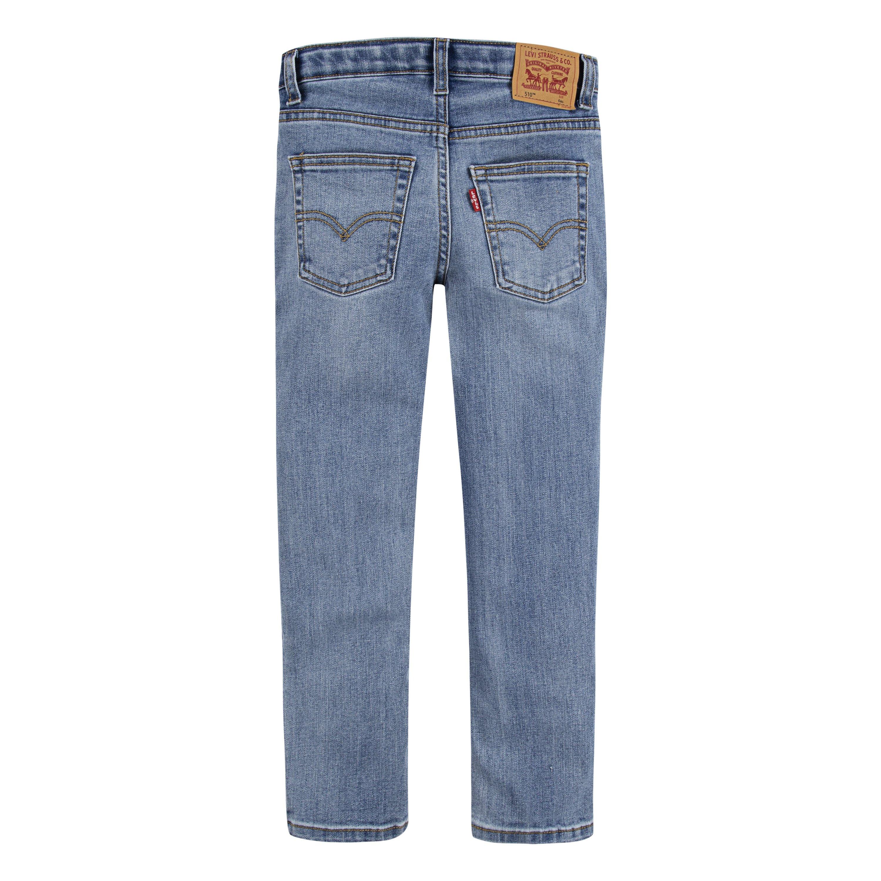 Levi's 510 Eco Performance Skinny Fit Lt Wash Little Boys' Blue Denim Jeans - BLUE Thumbnail View 9