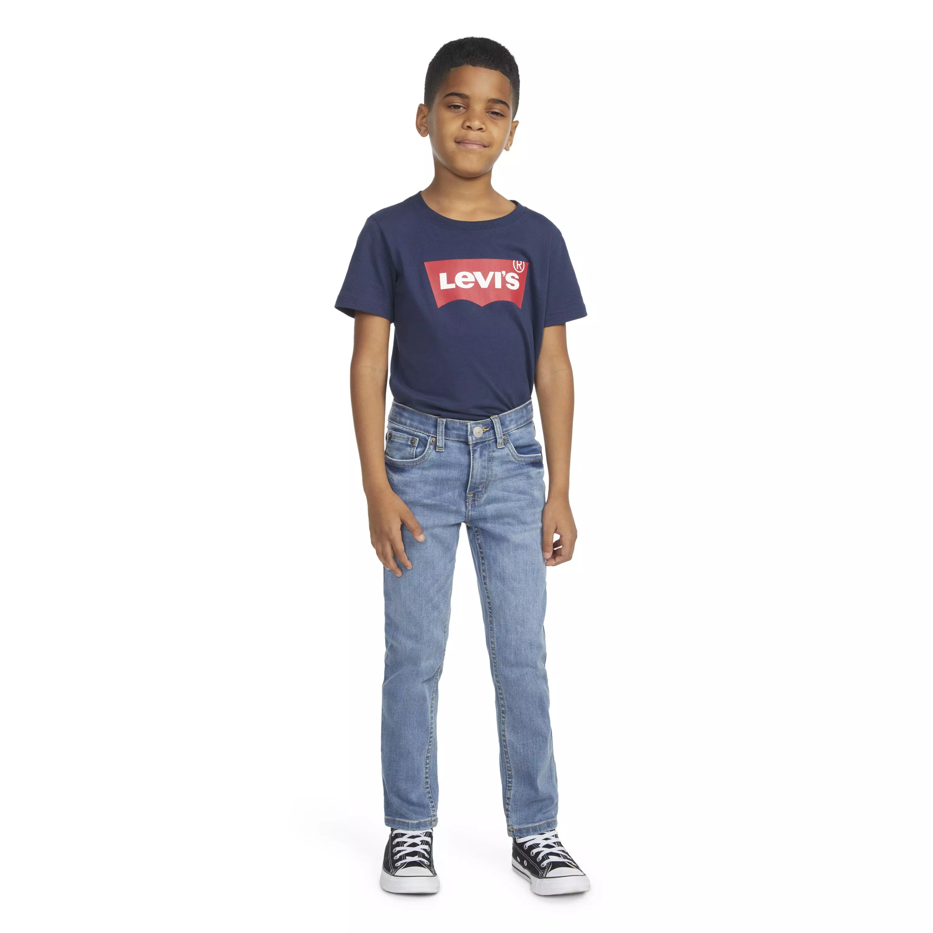 Levi's 510 Eco Performance Skinny Fit Lt Wash Little Boys' Blue Denim Jeans - BLUE