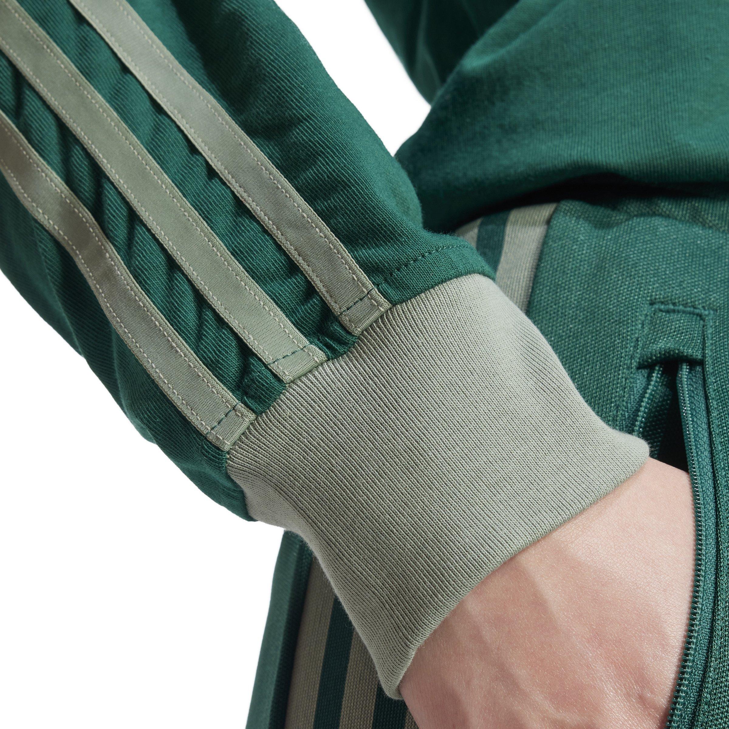 adidas Originals Women's Adicolor 3-Stripes Regular Long-Sleeve T-Shirt -Green - GREEN Thumbnail View 4