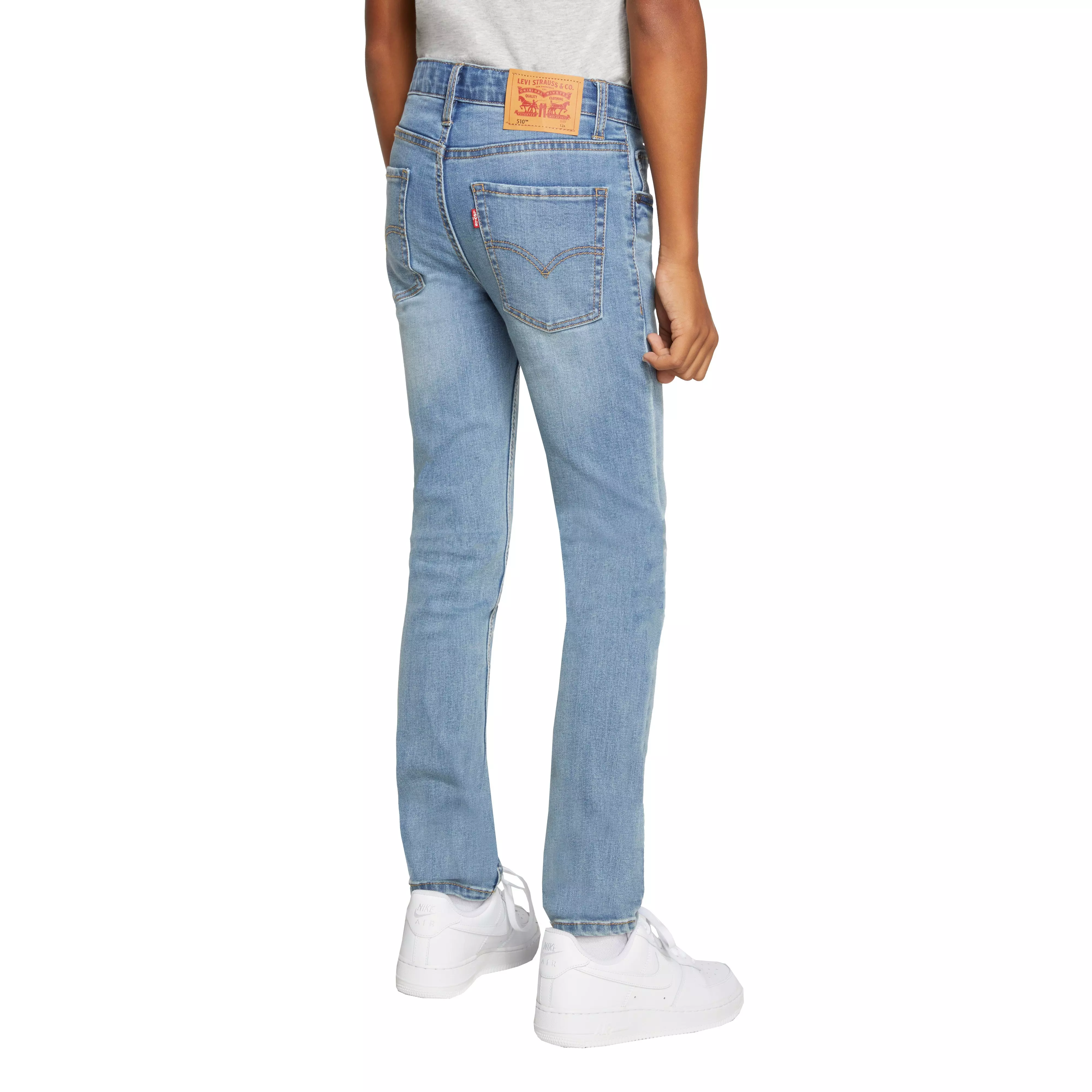 Levi's Big Boys' 510 Eco Performance Skinny Fit Lt Wash Blue Denim Jeans - BLUE