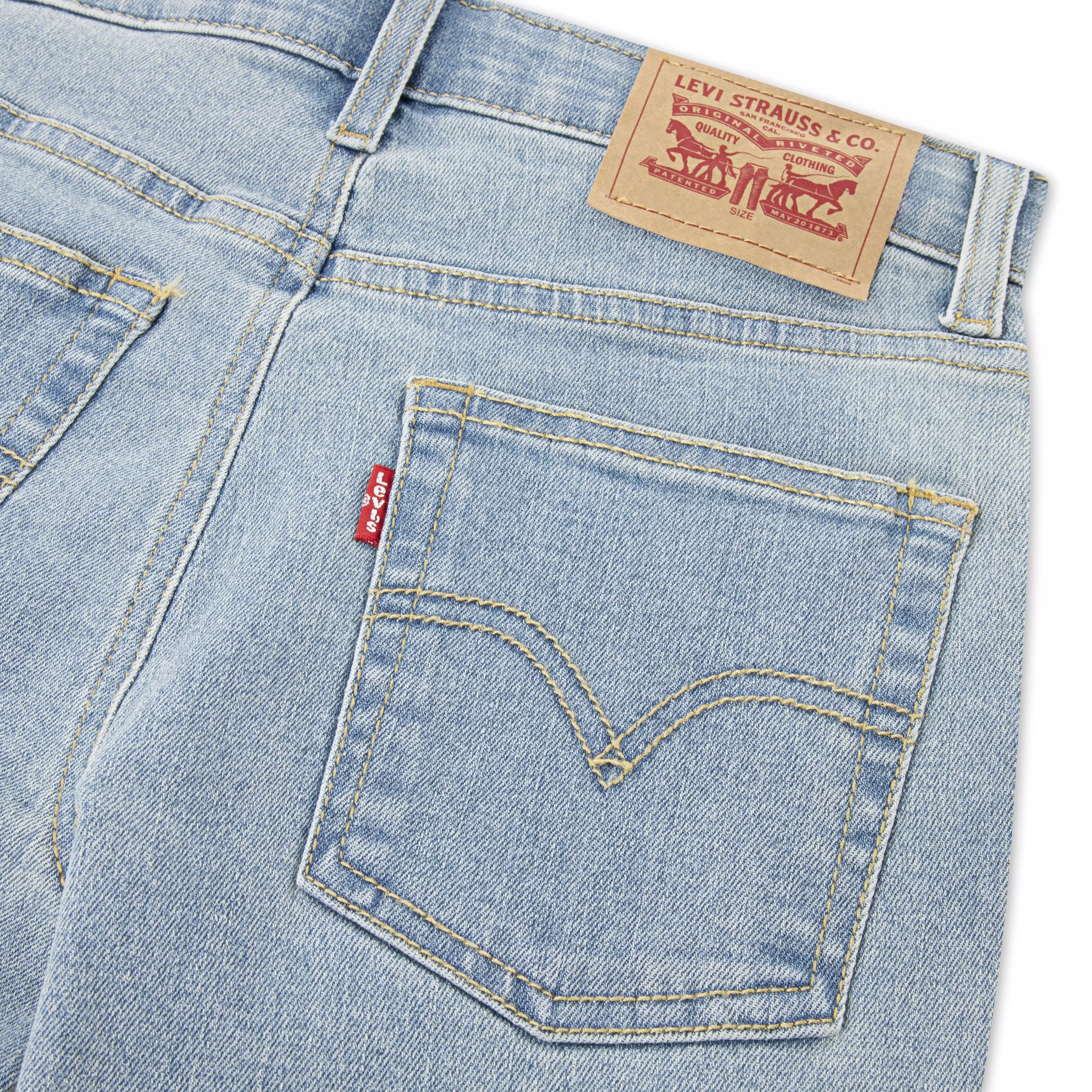 Levi's Big Boys' 510 Eco Performance Skinny Fit Lt Wash Blue Denim Jeans - BLUE