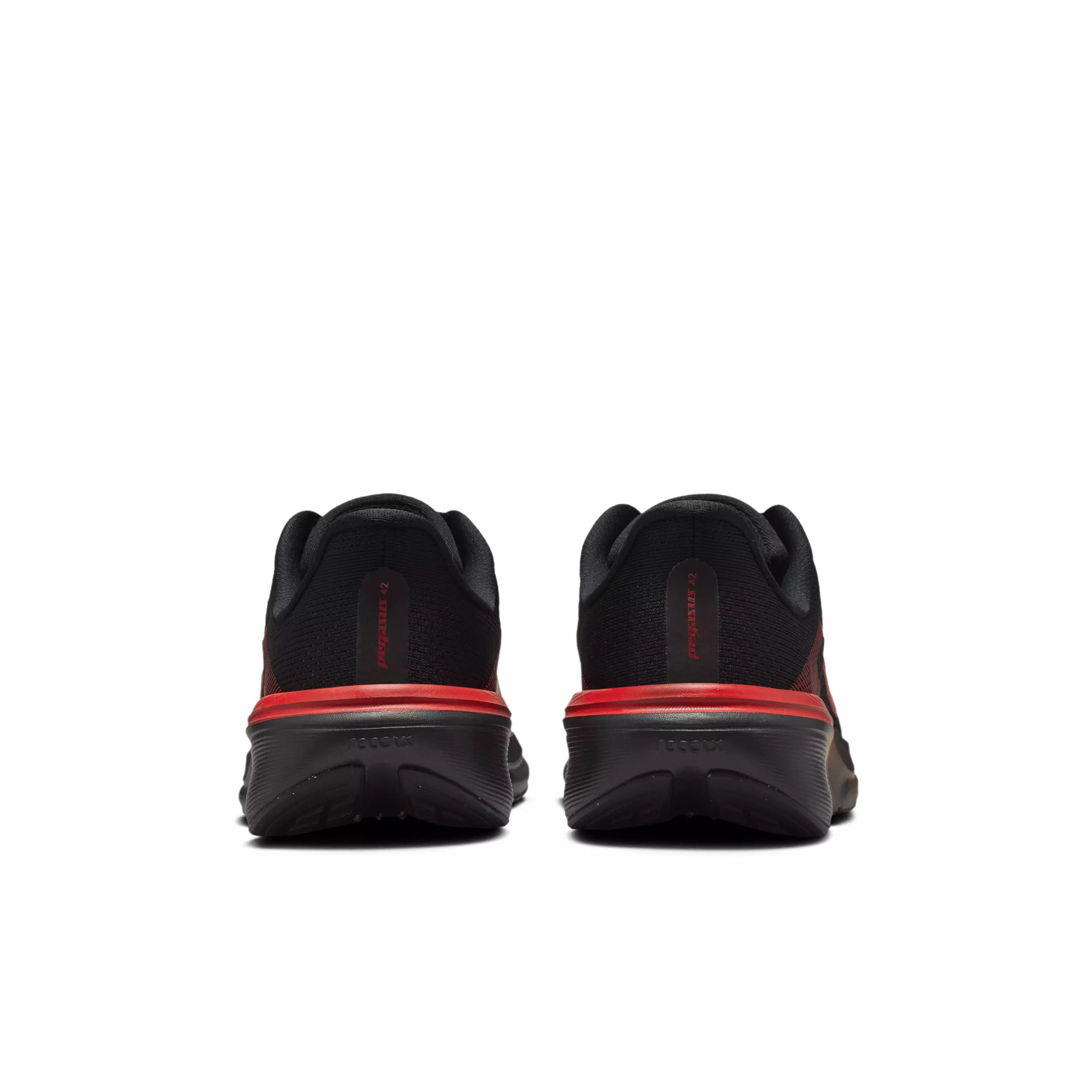Nike Pegasus 42 "Black/University Red/Wolf Grey/Bright Crimson" Grade School Boys' Running Shoe - BLACK/RED/GREY/CRIMSON