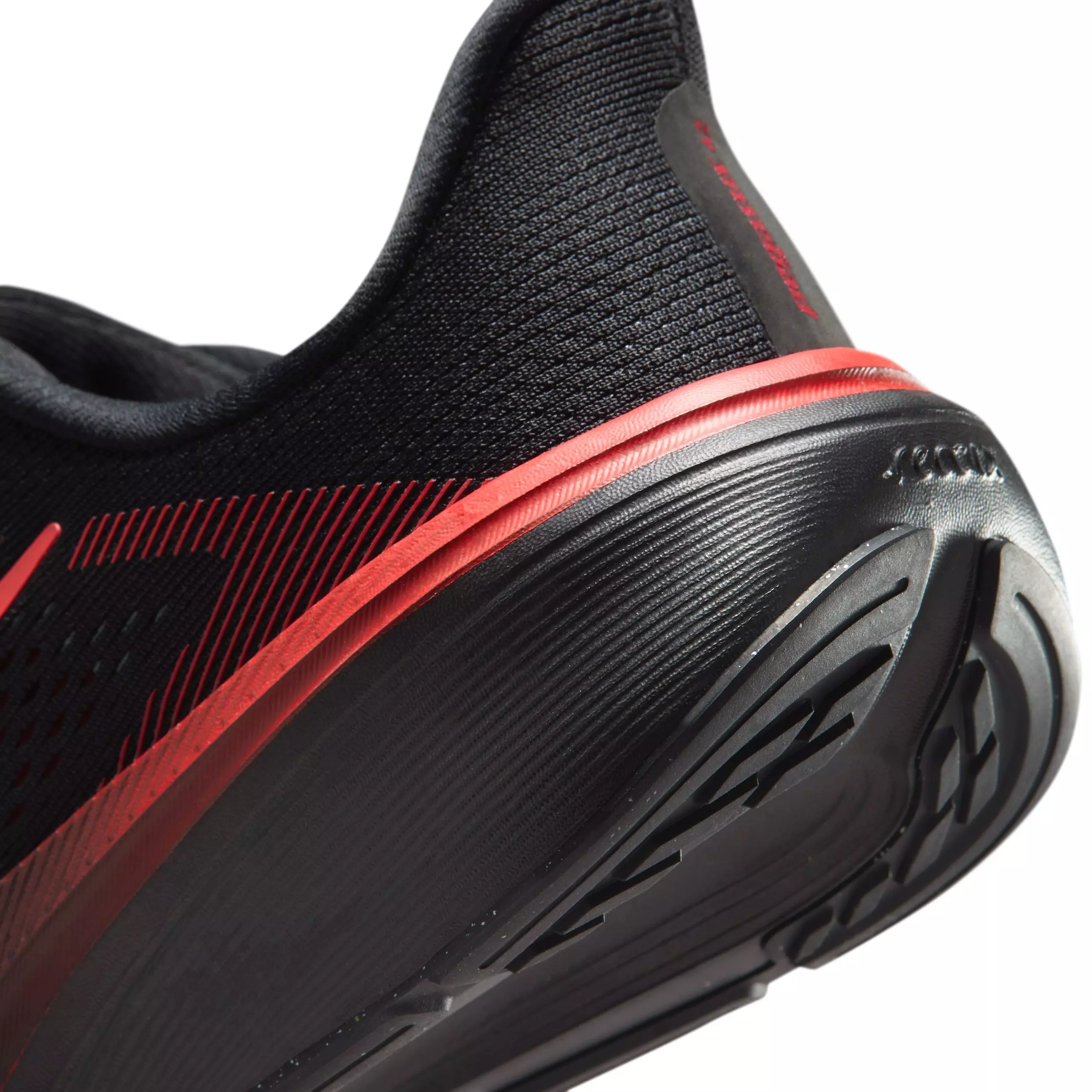 Nike Pegasus 42 "Black/University Red/Wolf Grey/Bright Crimson" Grade School Boys' Running Shoe - BLACK/RED/GREY/CRIMSON