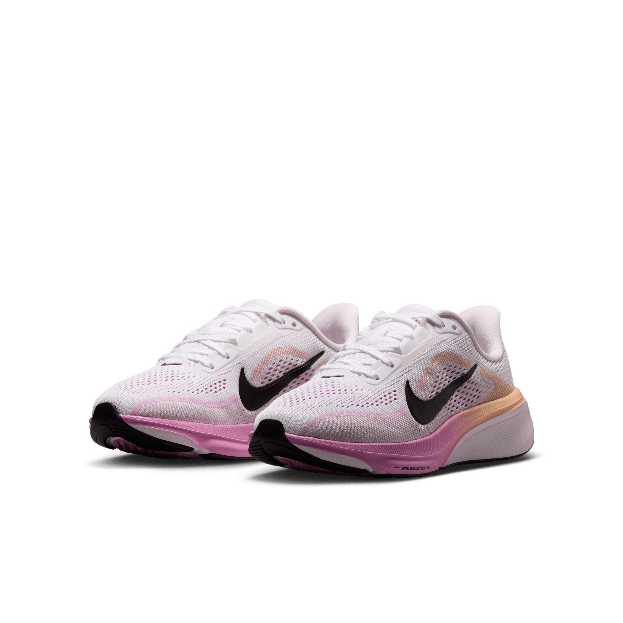 Nike Pegasus 42 "White/Bleached Lilac/Sunset Haze/Black" Grade School Girls' Running Shoe - WHITE/LILAC/HAZE/BLACK Thumbnail View 3