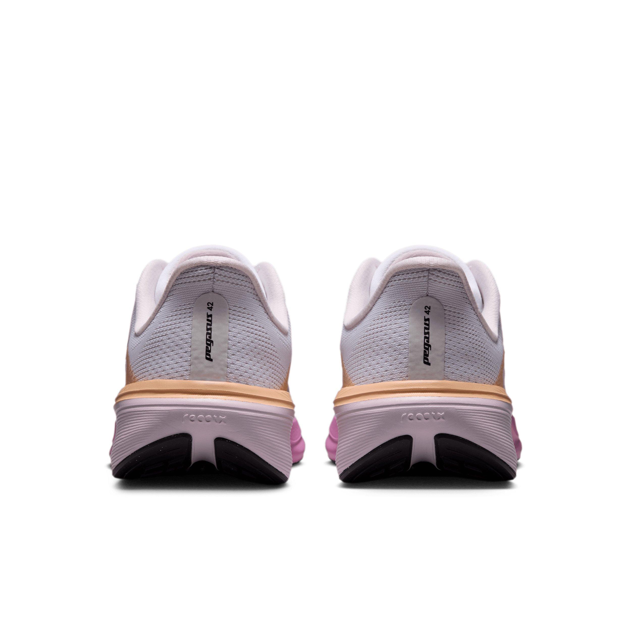 Nike Pegasus 42 "White/Bleached Lilac/Sunset Haze/Black" Grade School Girls' Running Shoe - WHITE/LILAC/HAZE/BLACK Thumbnail View 5