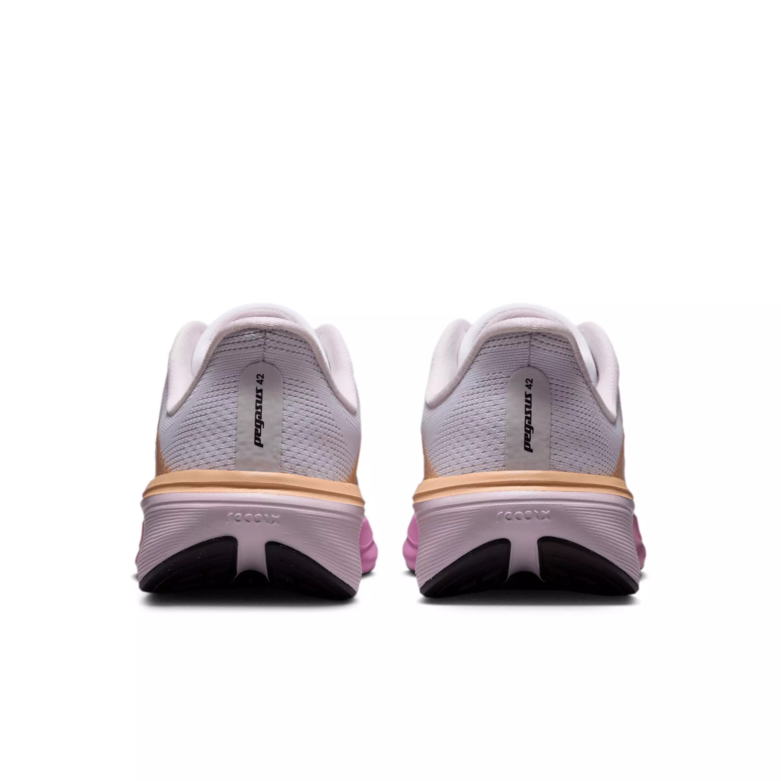 Nike Pegasus 42 "White/Bleached Lilac/Sunset Haze/Black" Grade School Girls' Running Shoe - WHITE/LILAC/HAZE/BLACK