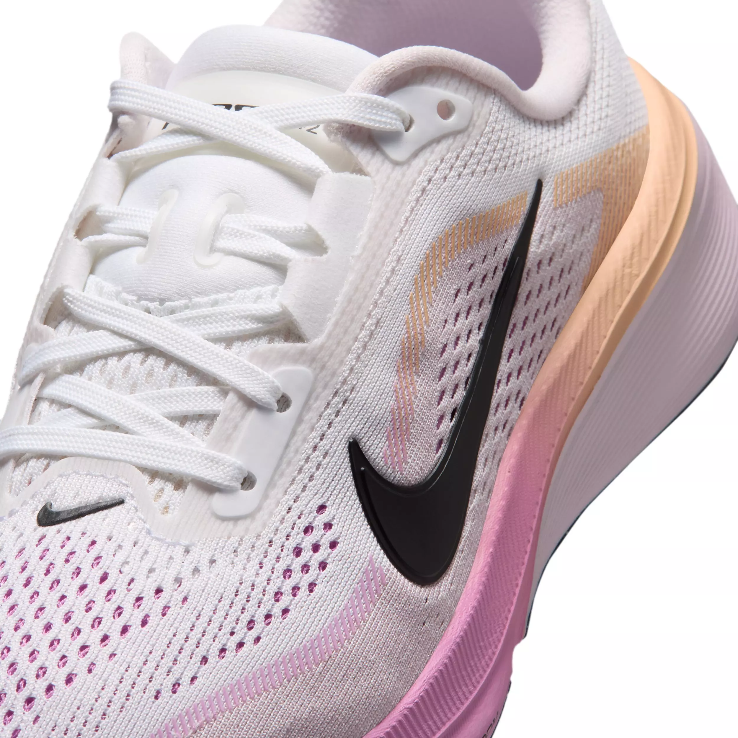Nike Pegasus 42 "White/Bleached Lilac/Sunset Haze/Black" Grade School Girls' Running Shoe - WHITE/LILAC/HAZE/BLACK