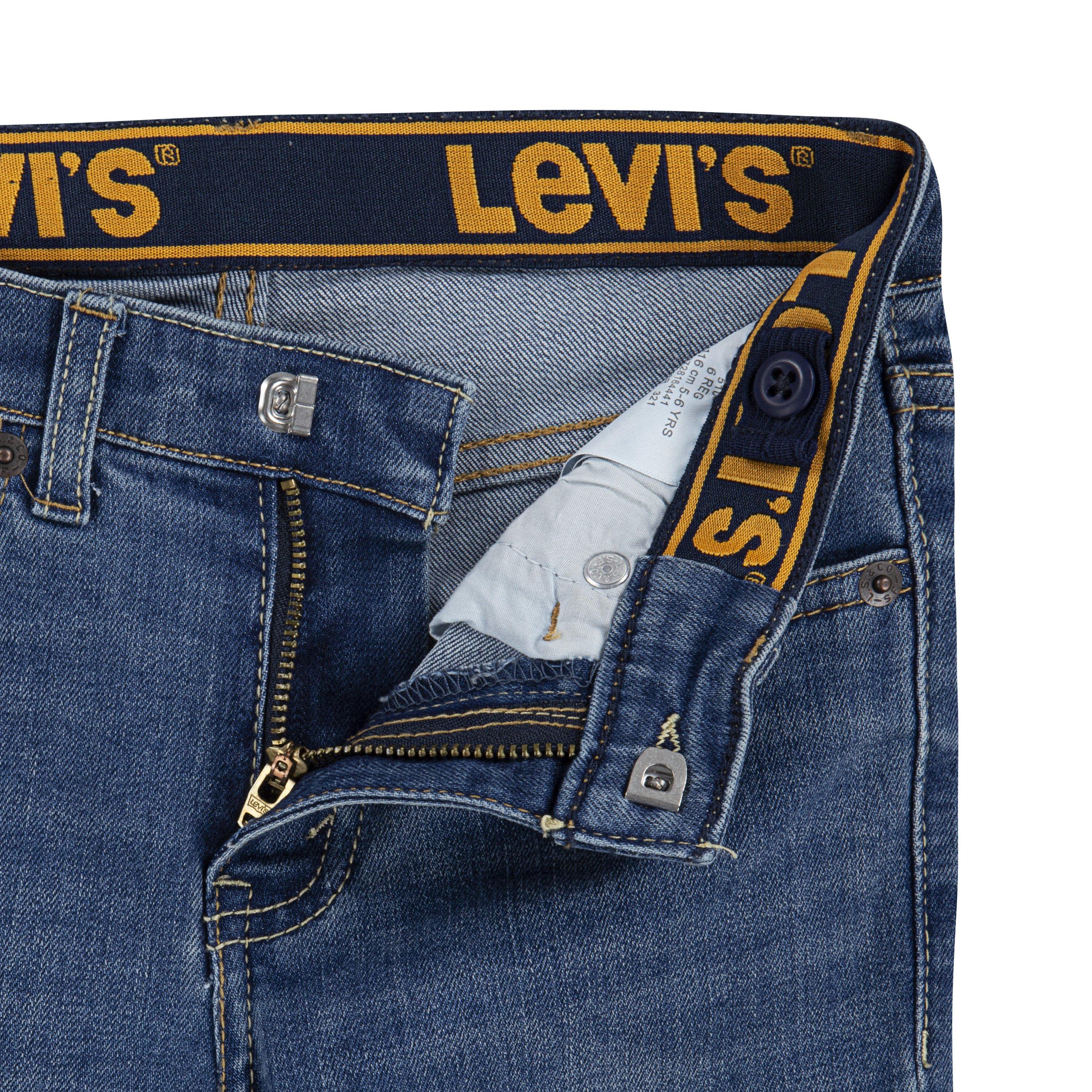 Levi's 510 Eco Performance Skinny Fit Lt Wash Little Boys' Calabasas Blue Denim Jeans - CALABASAS BLUE Thumbnail View 6