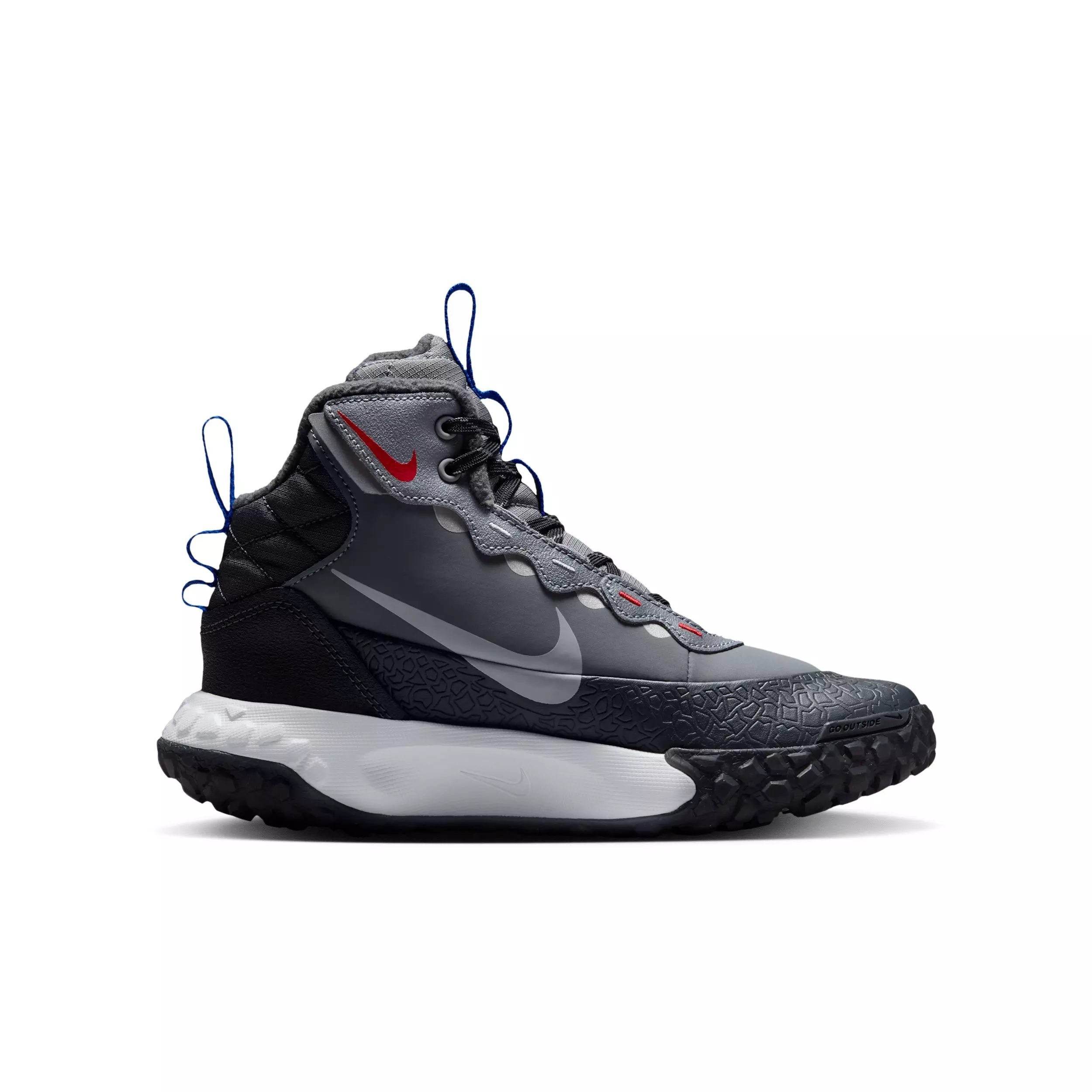Nike Terrascout "Cool Grey/Anthracite/University Red/Pure Platinum" Grade School Boys' Boot - GREY/ANTHRACITE/RED/PLATINUM