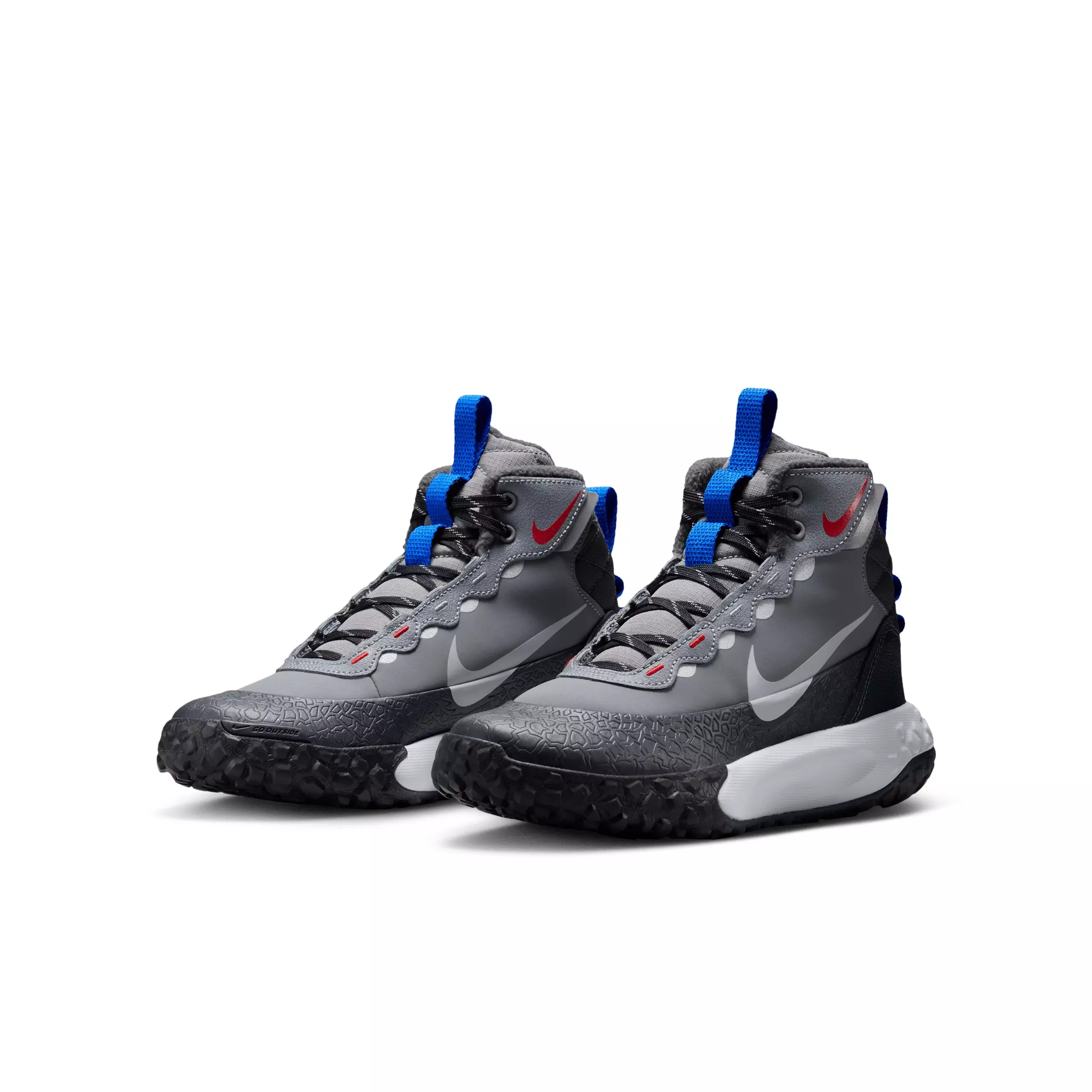 Nike Terrascout "Cool Grey/Anthracite/University Red/Pure Platinum" Grade School Boys' Boot - GREY/ANTHRACITE/RED/PLATINUM