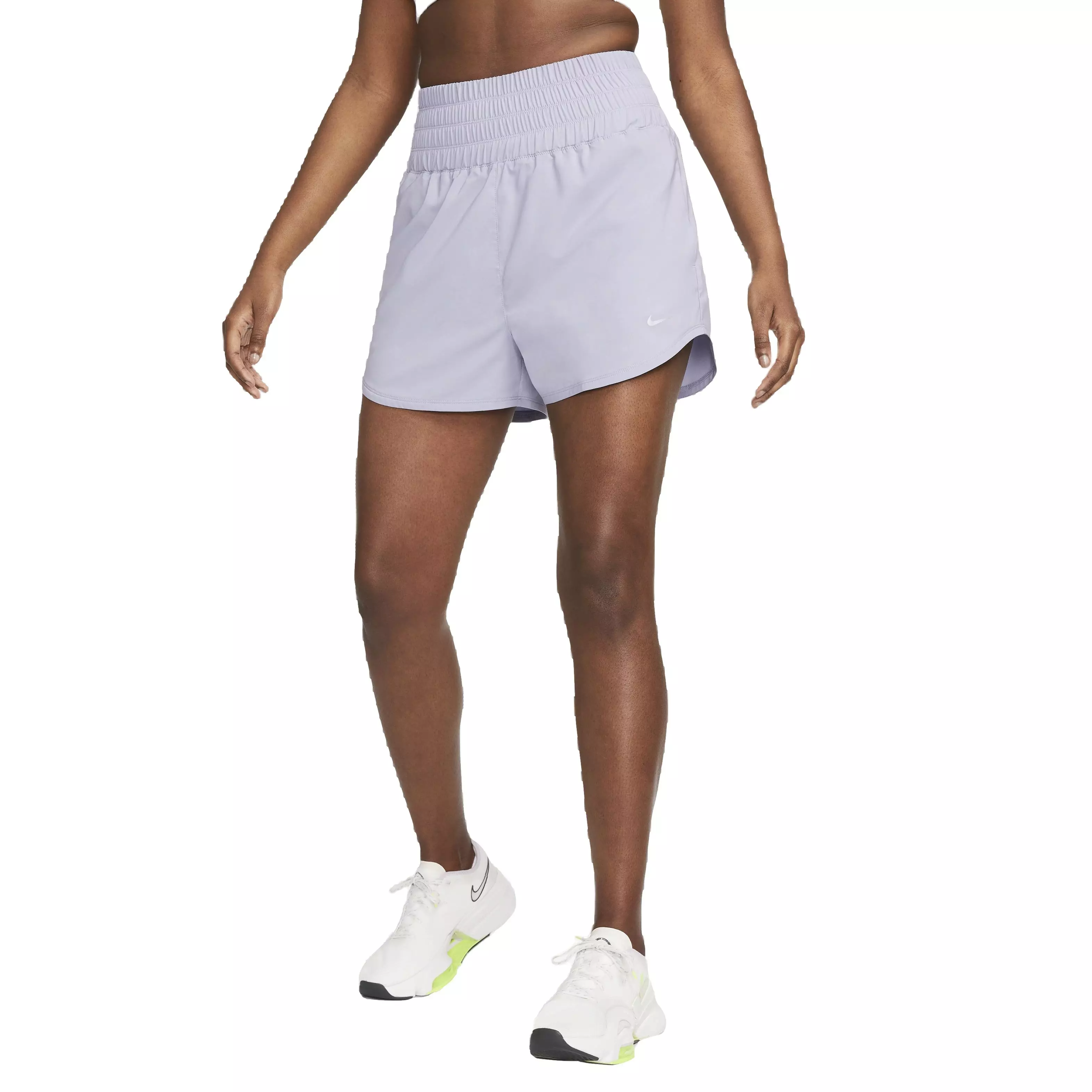 Nike Women's One Dri-FIT Ultra High Waisted 3" Brief-Lined Shorts - PURPLE