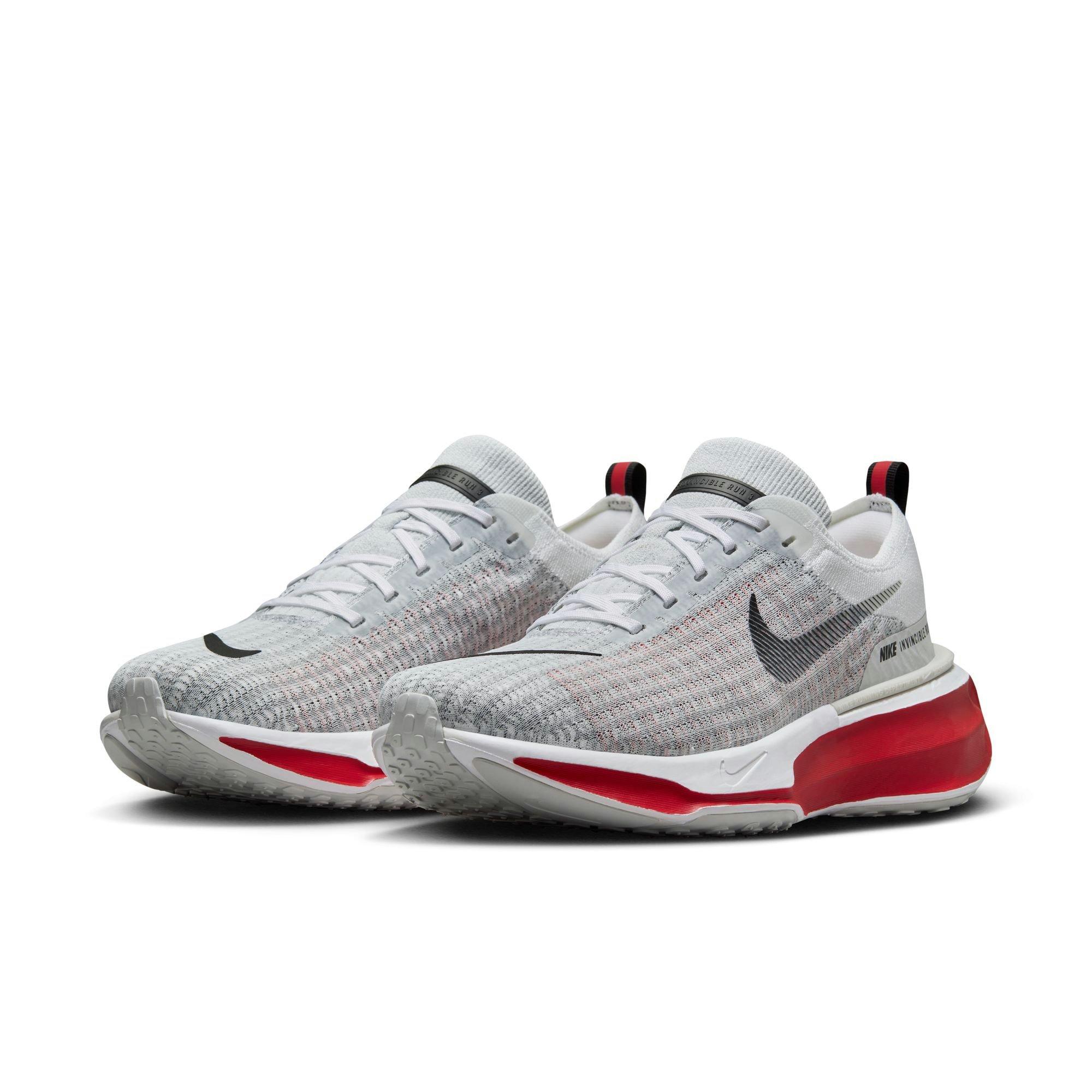 Nike Invincible 3 "White/Fire Red/Cement Grey/Black" Men's Wide Running Shoe - WHITE/RED/GREY/BLACK Thumbnail View 3
