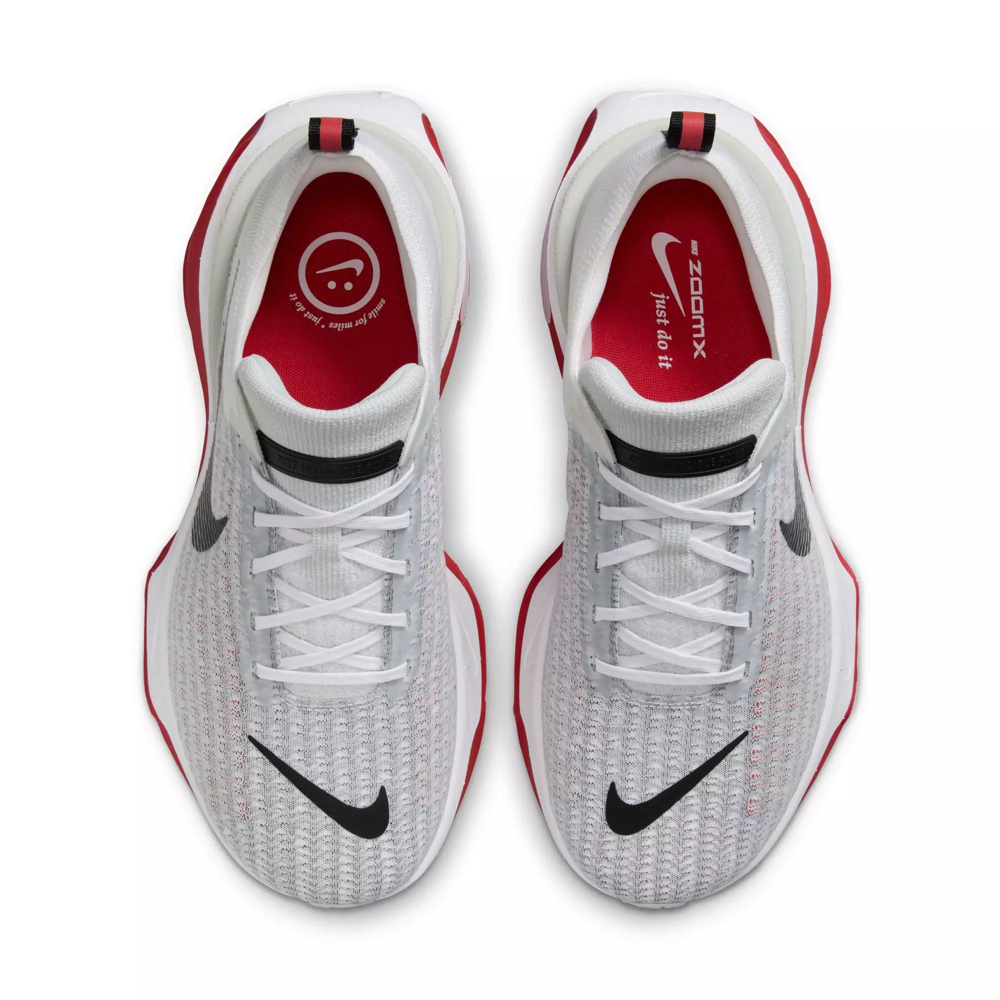 Nike Invincible 3 "White/Fire Red/Cement Grey/Black" Men's Wide Running Shoe - WHITE/RED/GREY/BLACK