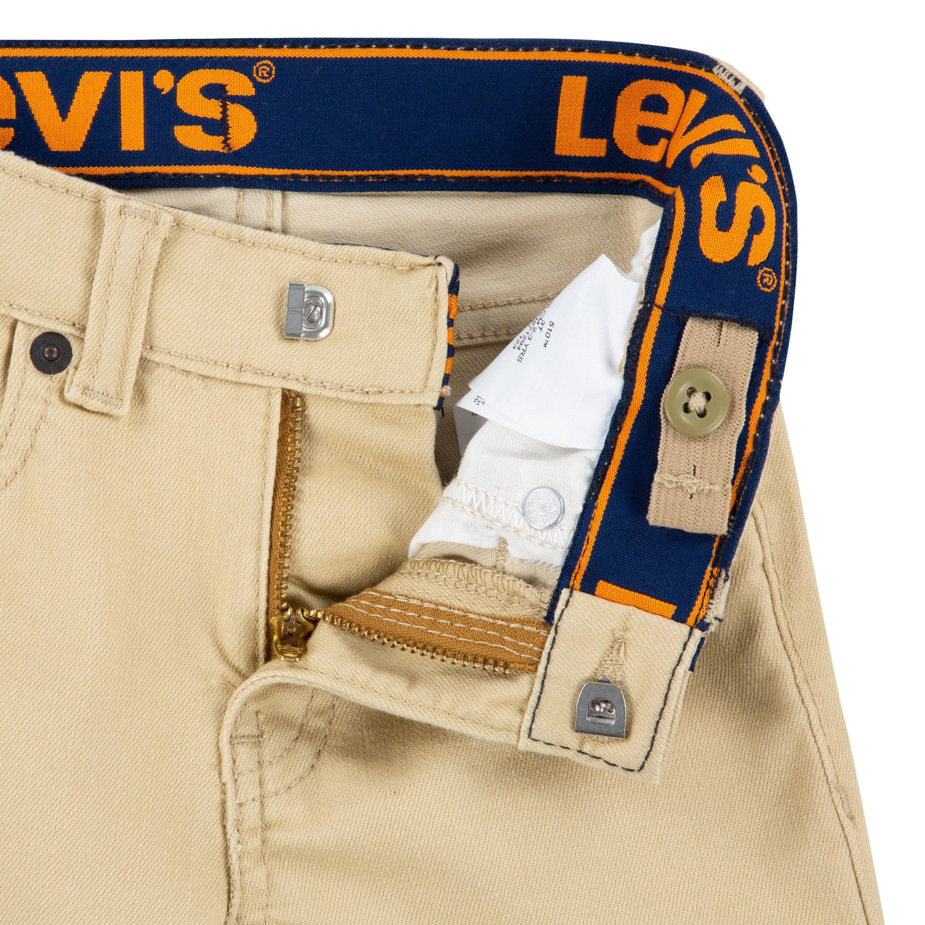 Levi's 510 Eco Performance Skinny Fit Lt Wash Toddler Boys' Pale Khaki Denim Jeans - PALE KHAKI Thumbnail View 4