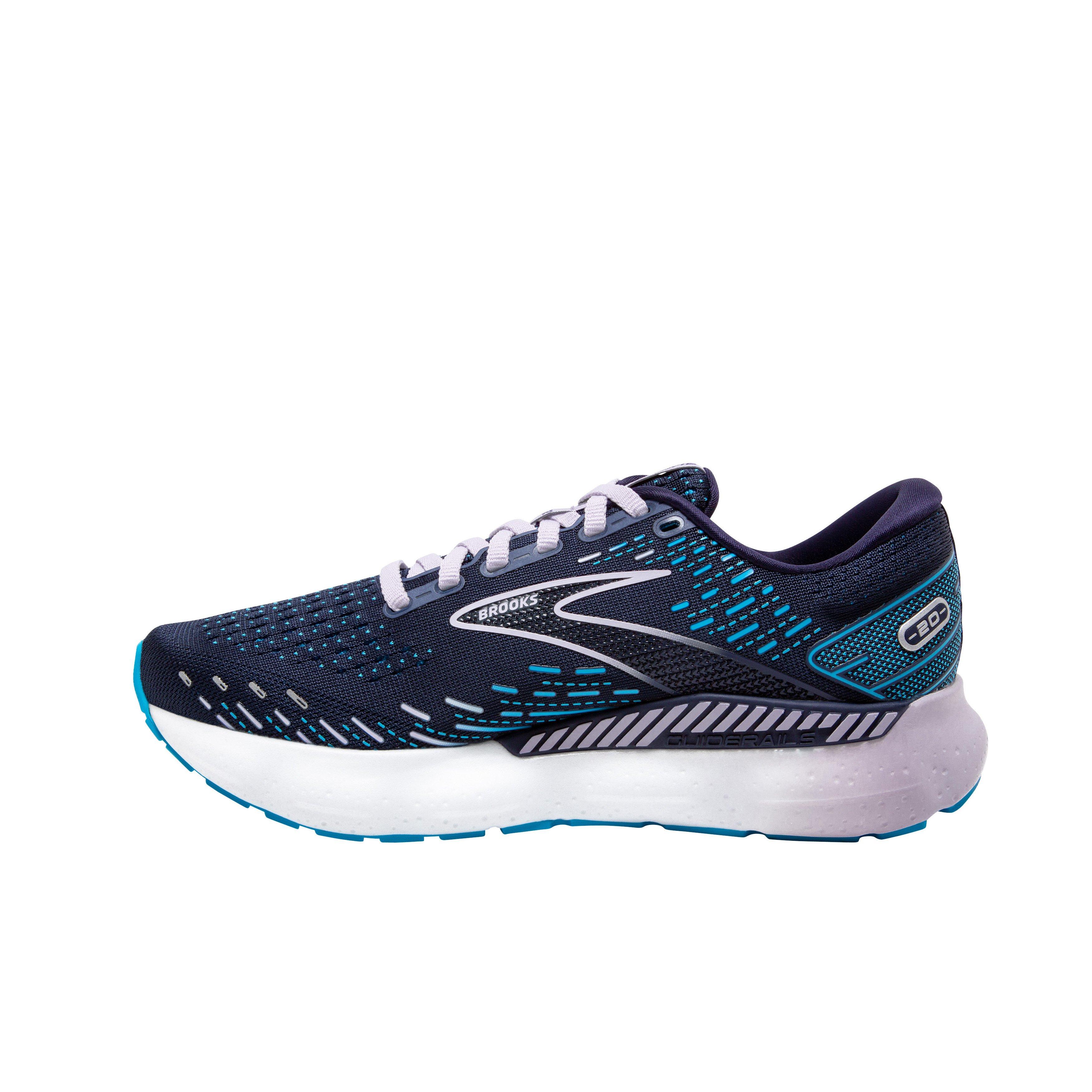 Brooks Glycerin GTS 20 "Navy/Blue/Light Purple" Women's Wide Running Shoe - NAVY/BLUE/LT PURPLE Thumbnail View 2