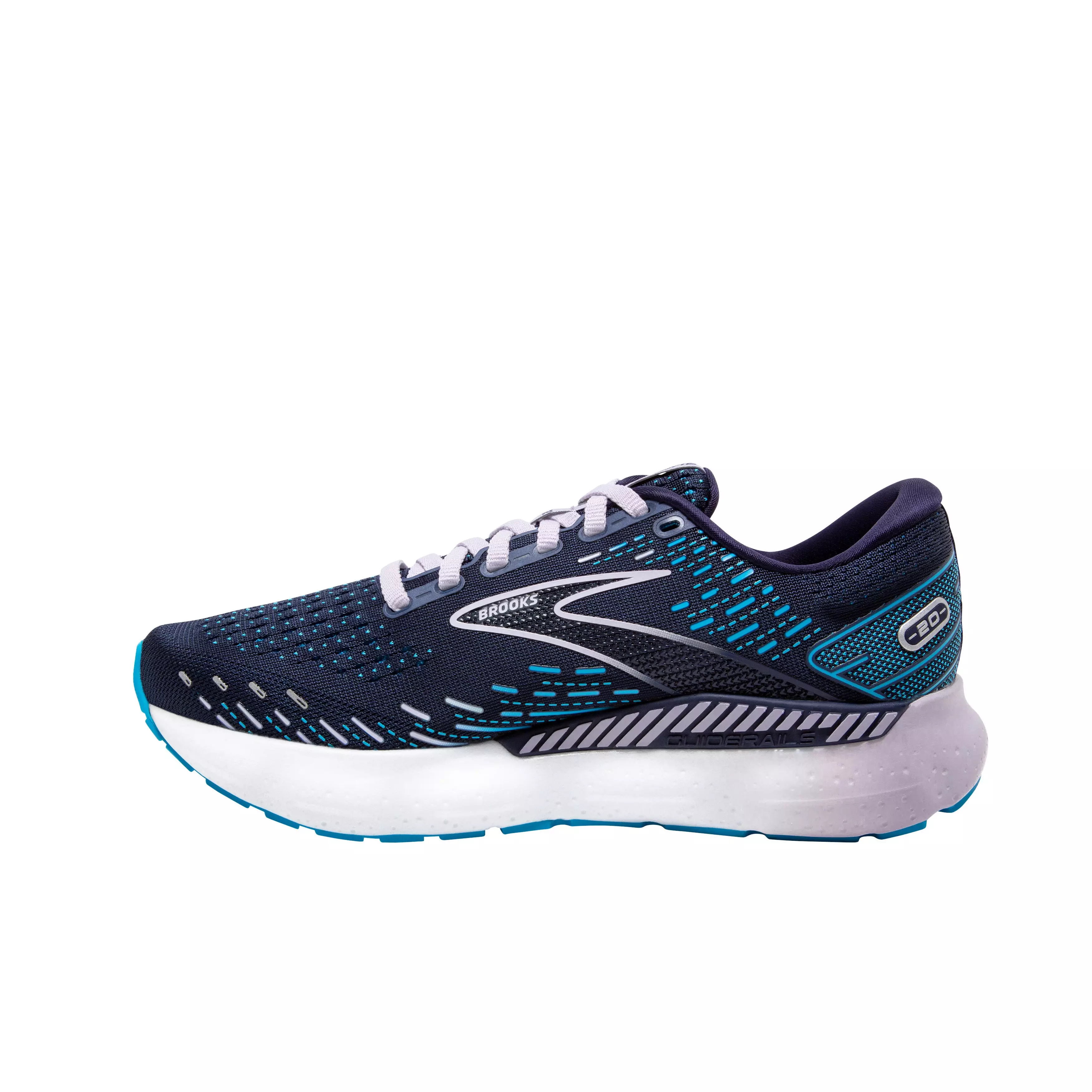 Brooks Glycerin GTS 20 "Navy/Blue/Light Purple" Women's Wide Running Shoe - NAVY/BLUE/LT PURPLE