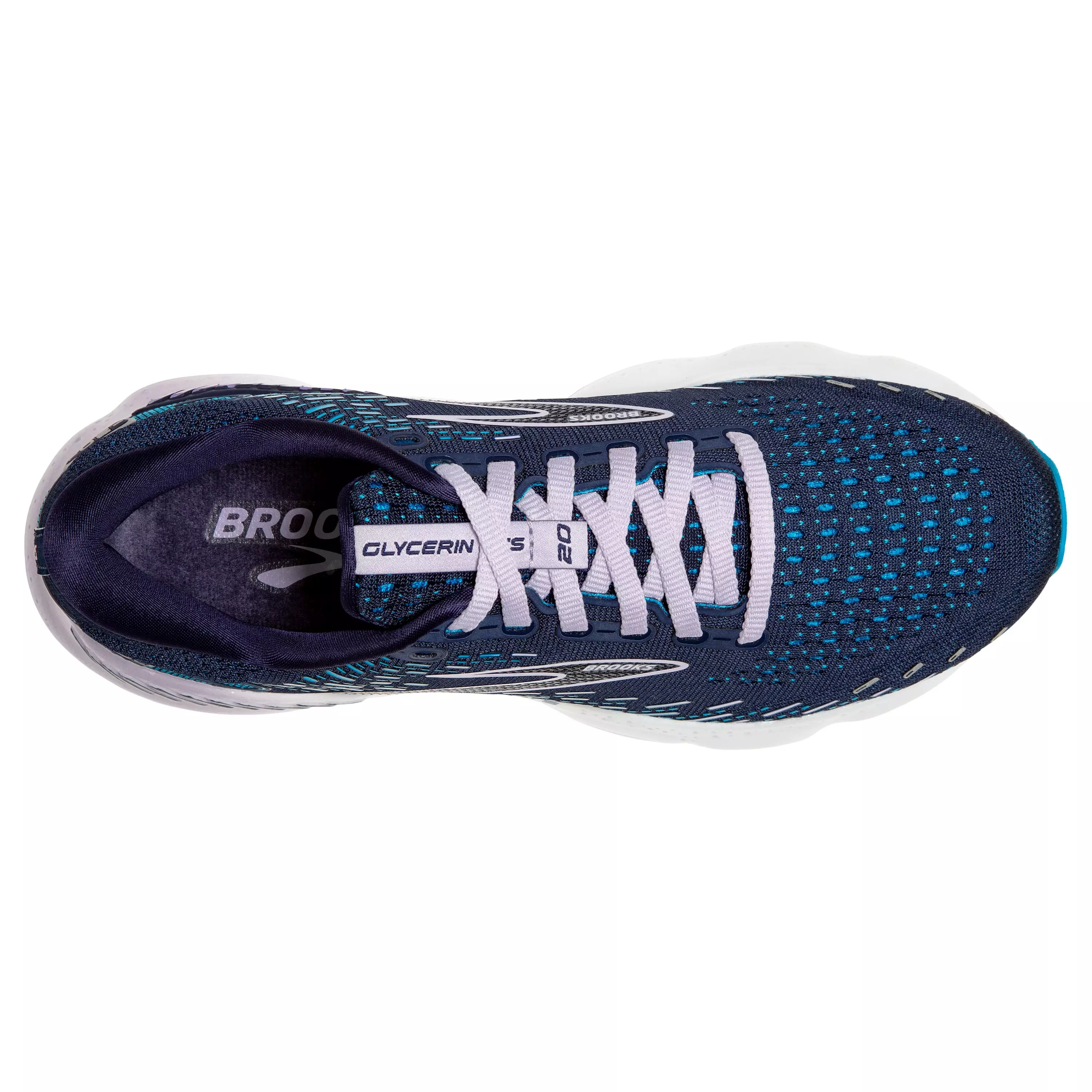 Brooks Glycerin GTS 20 "Navy/Blue/Light Purple" Women's Wide Running Shoe - NAVY/BLUE/LT PURPLE