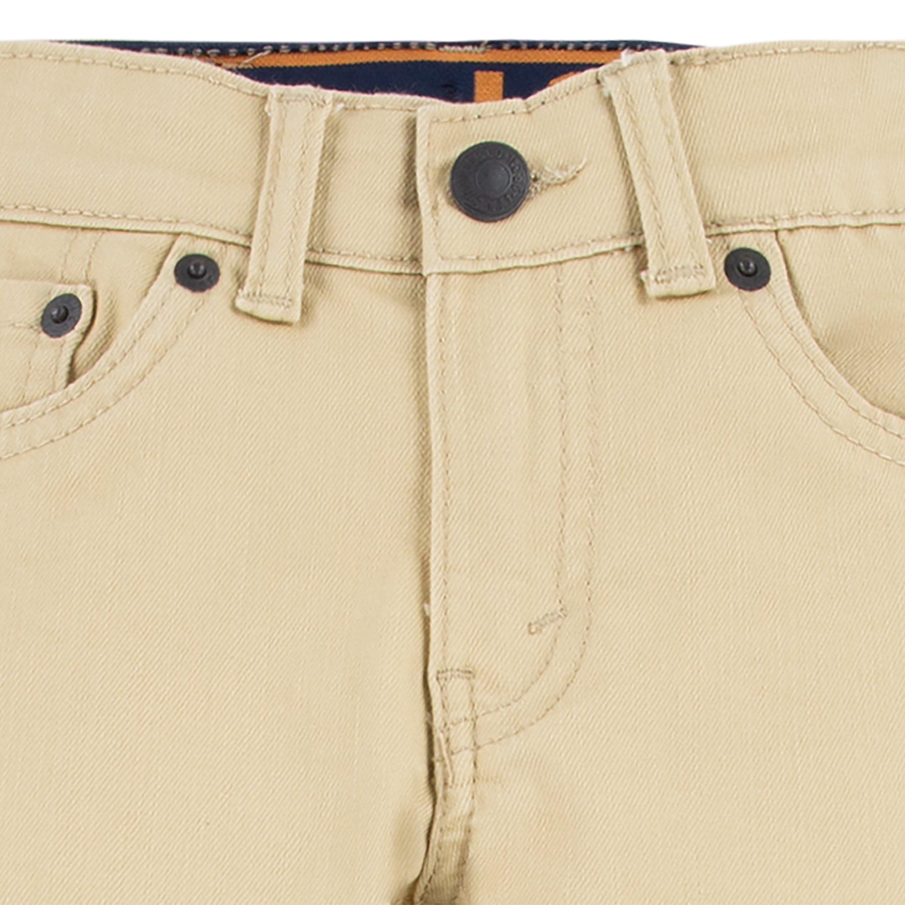 Levi's 510 Eco Performance Skinny Fit Lt Wash Little Boys' Pale Khaki Denim Jeans - PALE KHAKI Thumbnail View 3