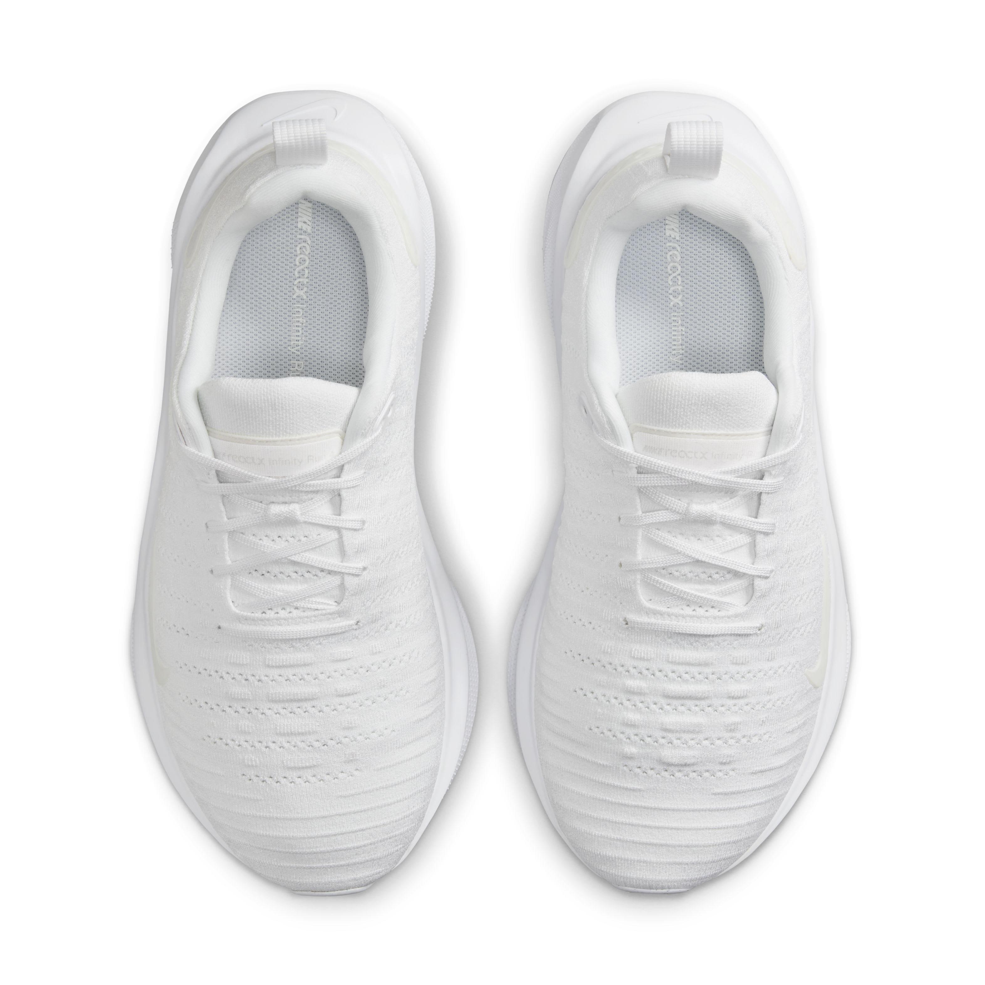 Nike InfinityRN 4 "White/White" Men's Wide Running Shoe - WHITE/WHITE Thumbnail View 4