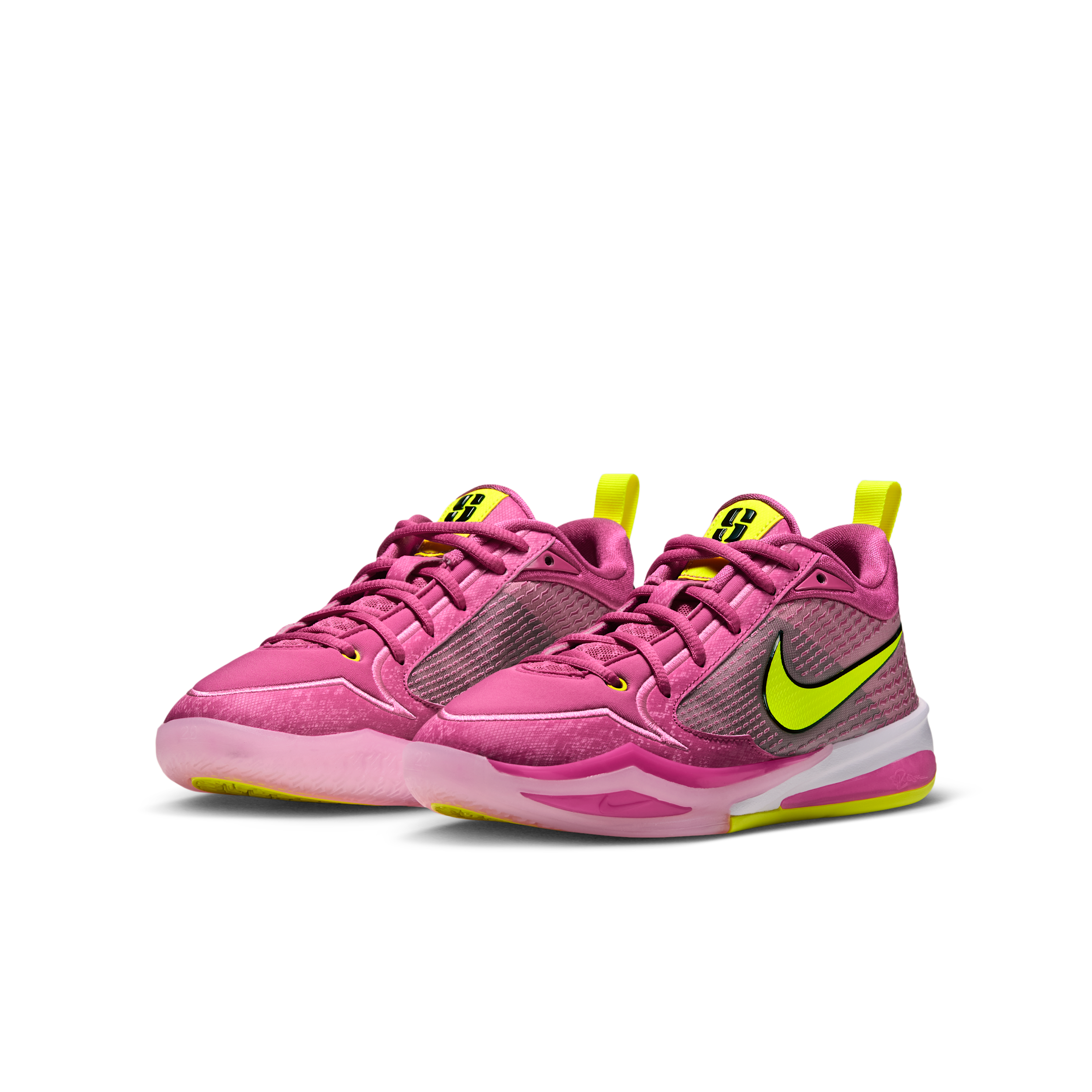 Nike Sabrina 4 "Limelight Glow" Grade School Kids' Basketball Shoe - PINK